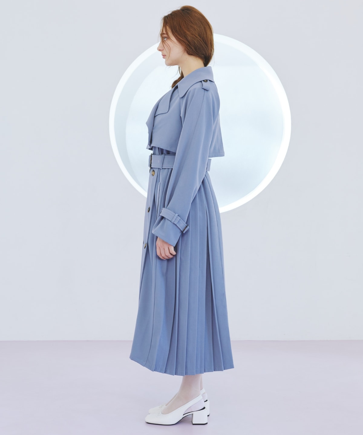 3WAYサイドプリーツトレンチコート
