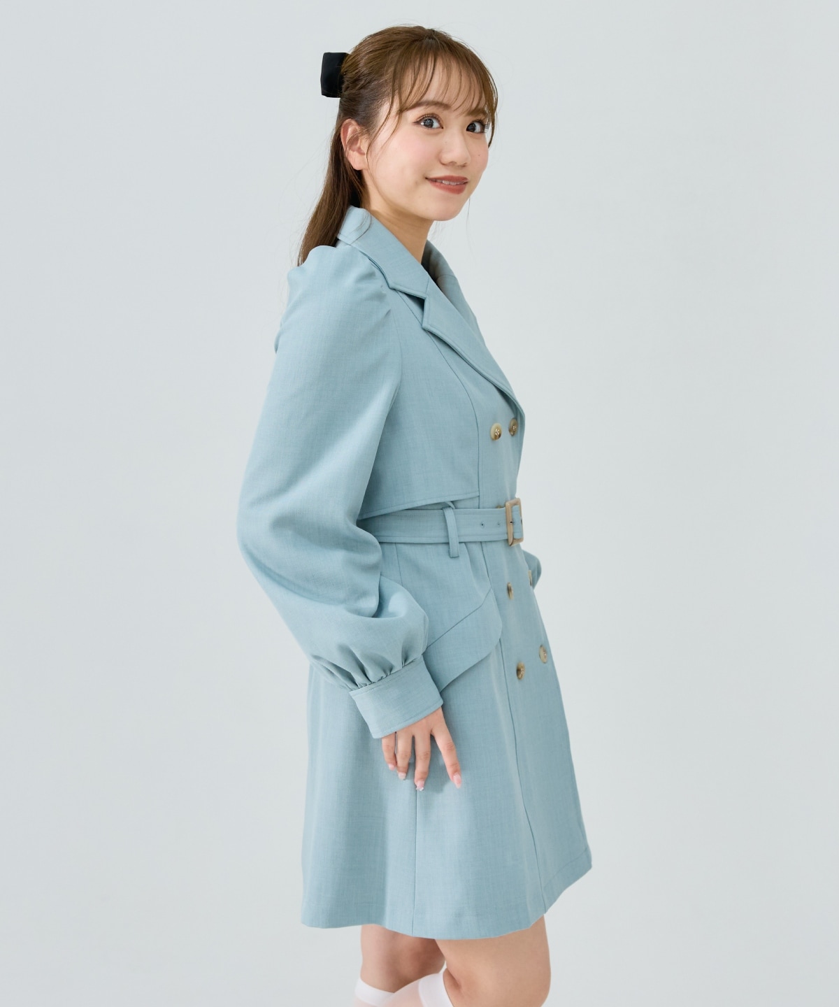 パフスリーブミニトレンチコート