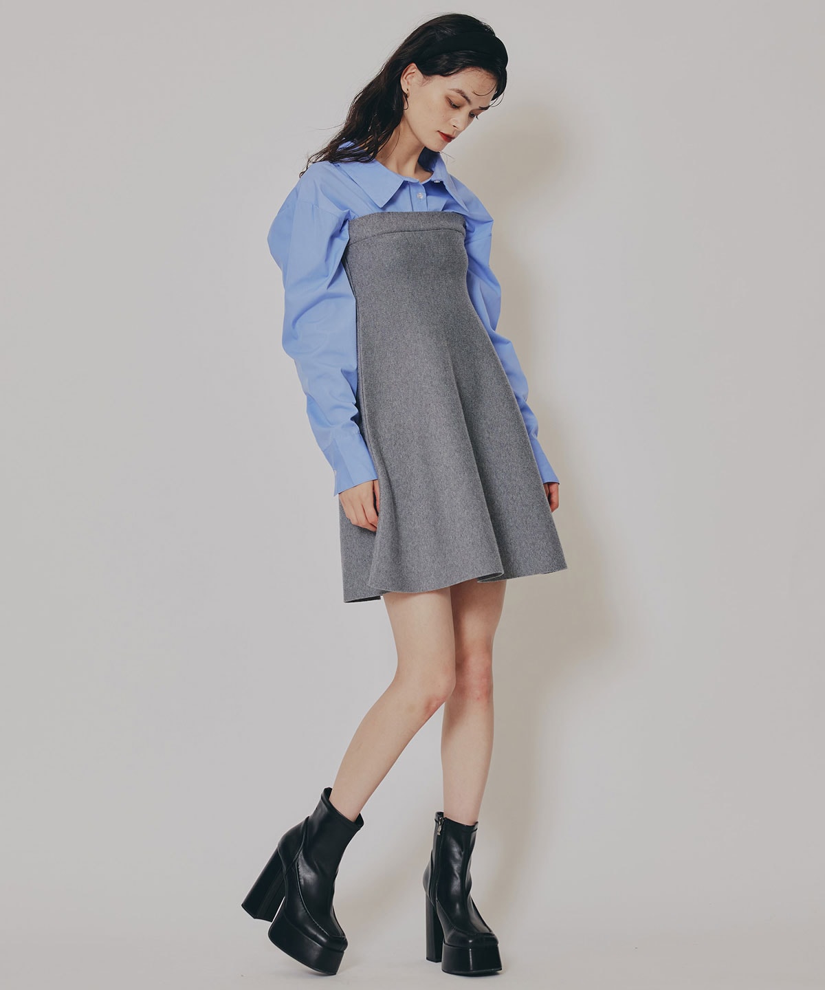 スクエアショートブーツ