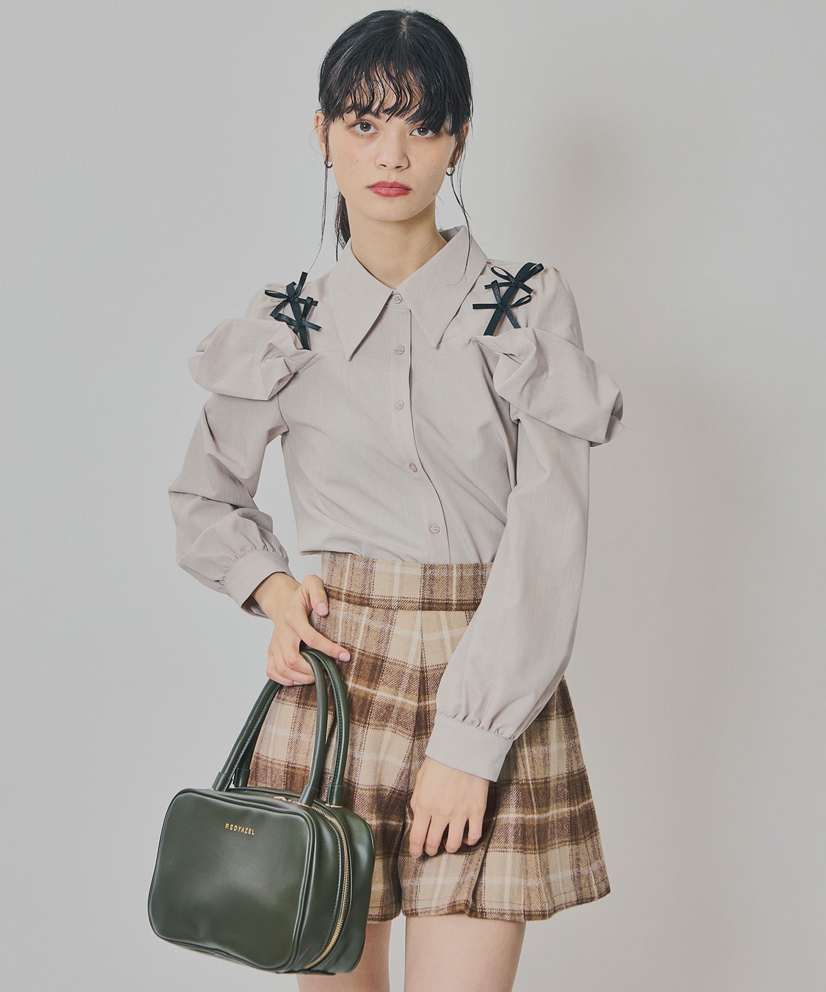 チェックタックショートパンツ