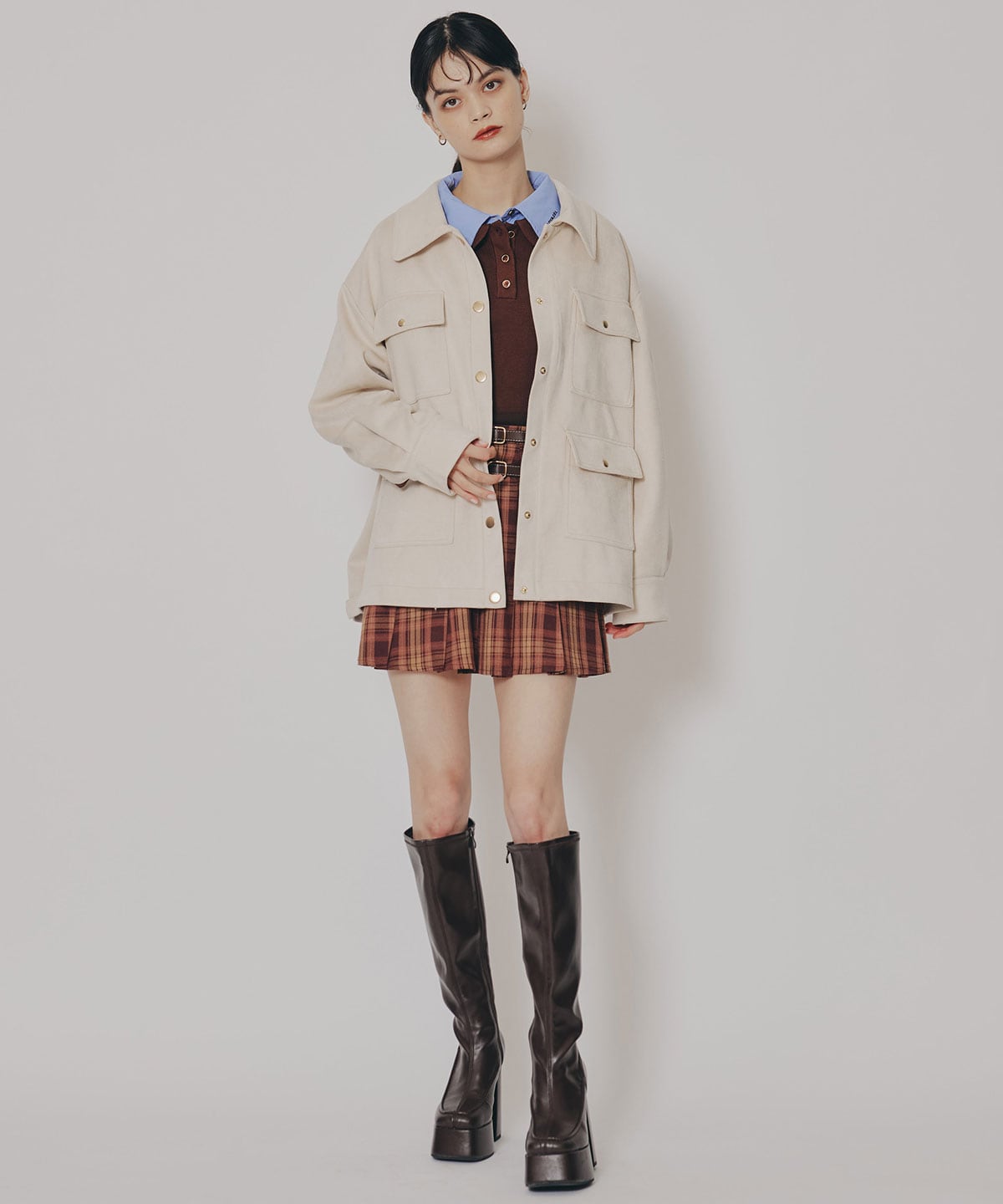 ヴィンテージライクスエードポケットジャケット