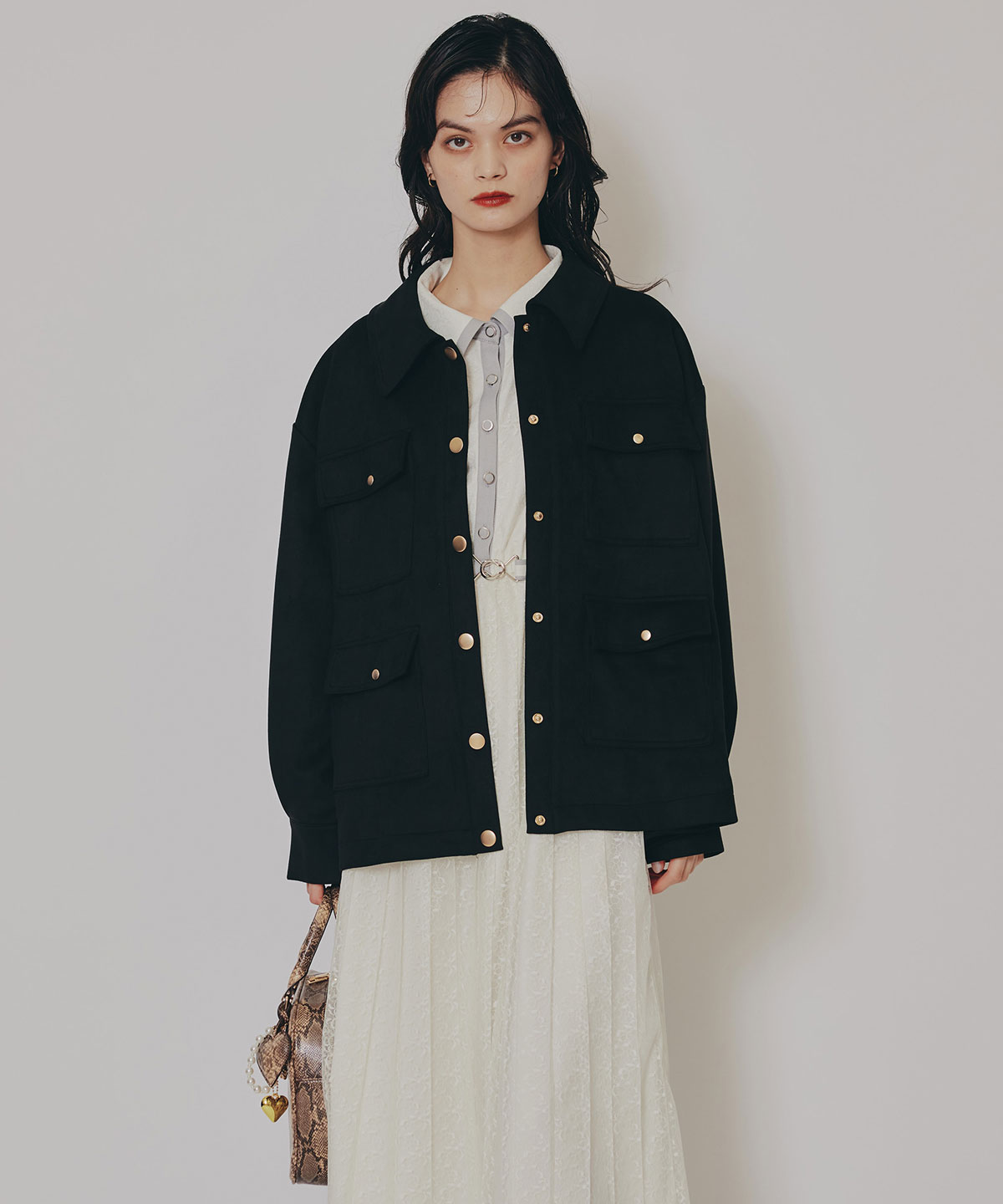 ヴィンテージライクスエードポケットジャケット