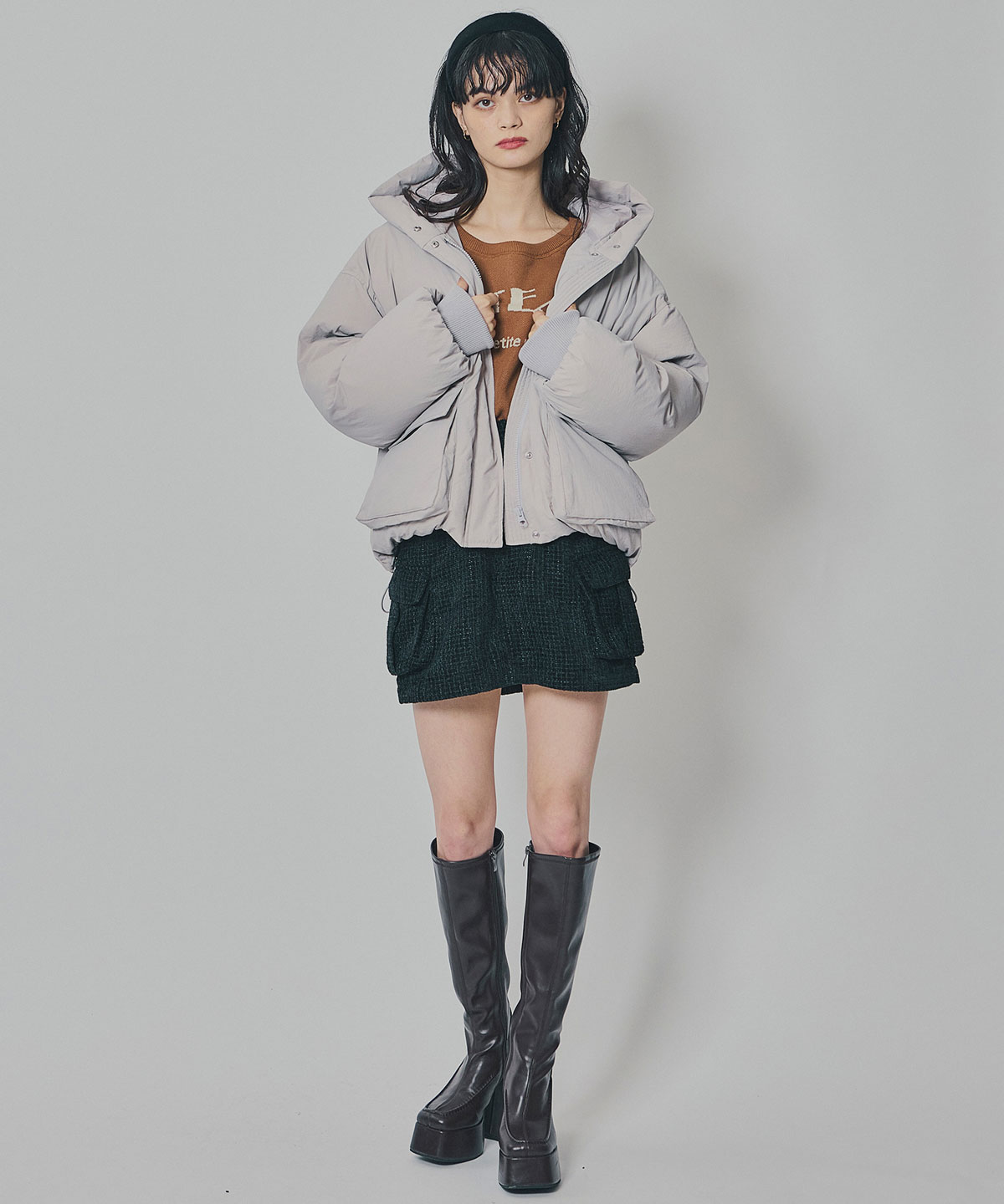 フラップポケットファイバーダウンジャケット