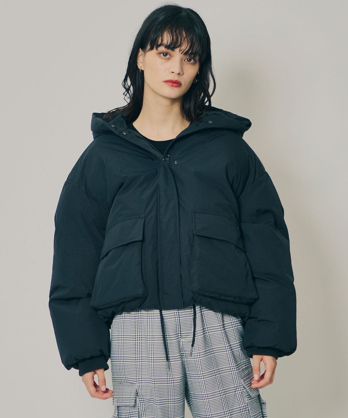 フラップポケットファイバーダウンジャケット