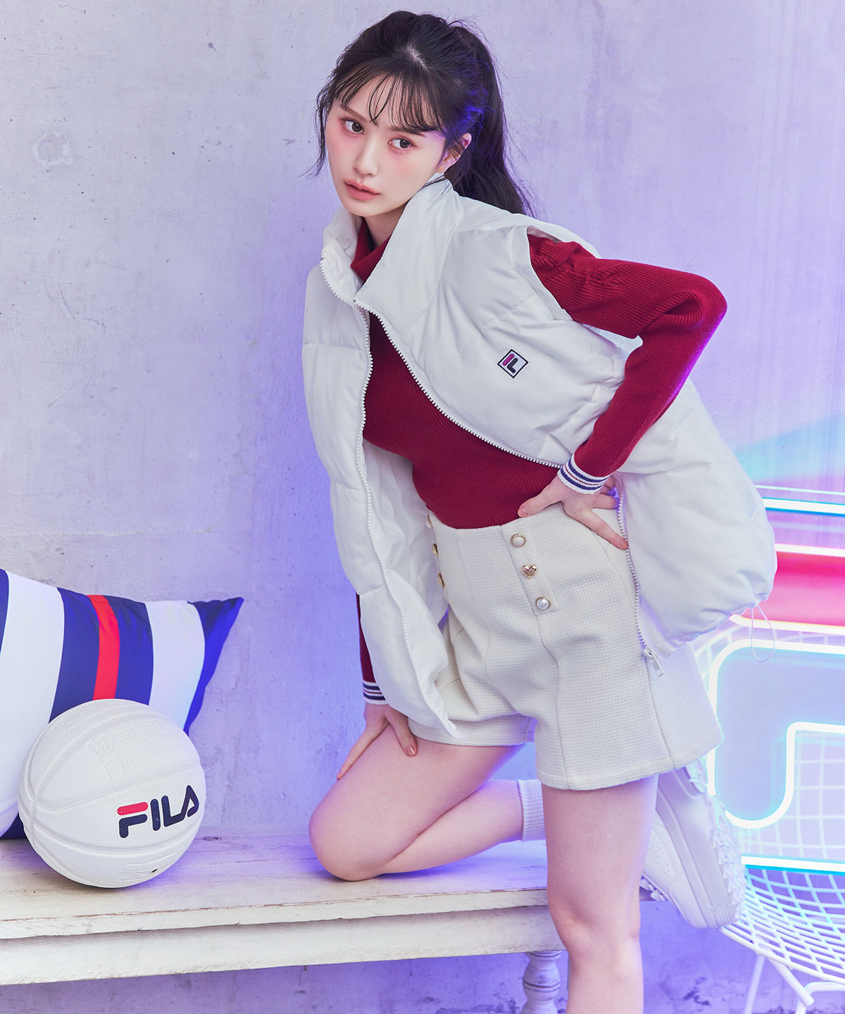 ［FILA×REDYAZEL］2WAYフェイクダウンジャケット