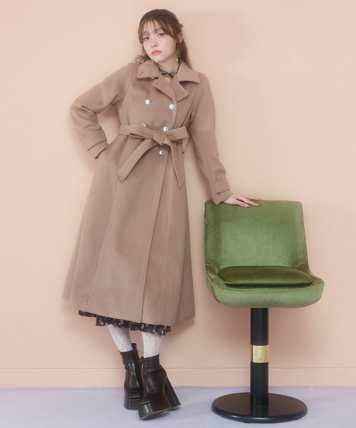 2WAYカラーダブルロングコート