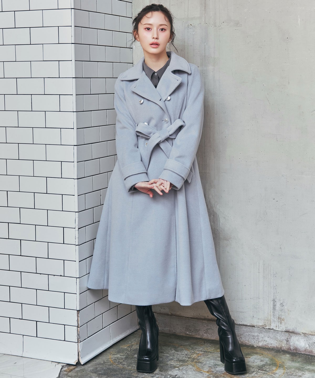 2WAYカラーダブルロングコート