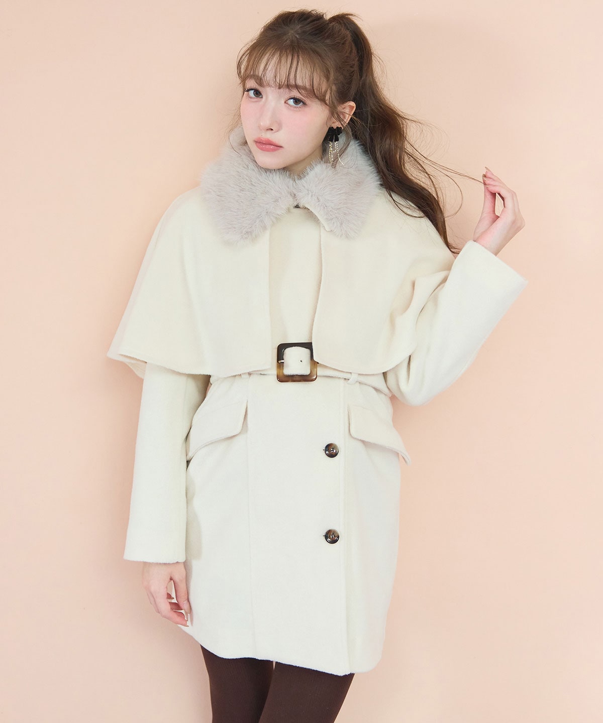 マルチWAYケープファーショートコート