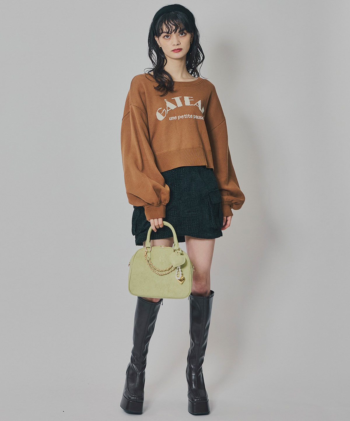 スウェットライクジャガードニット