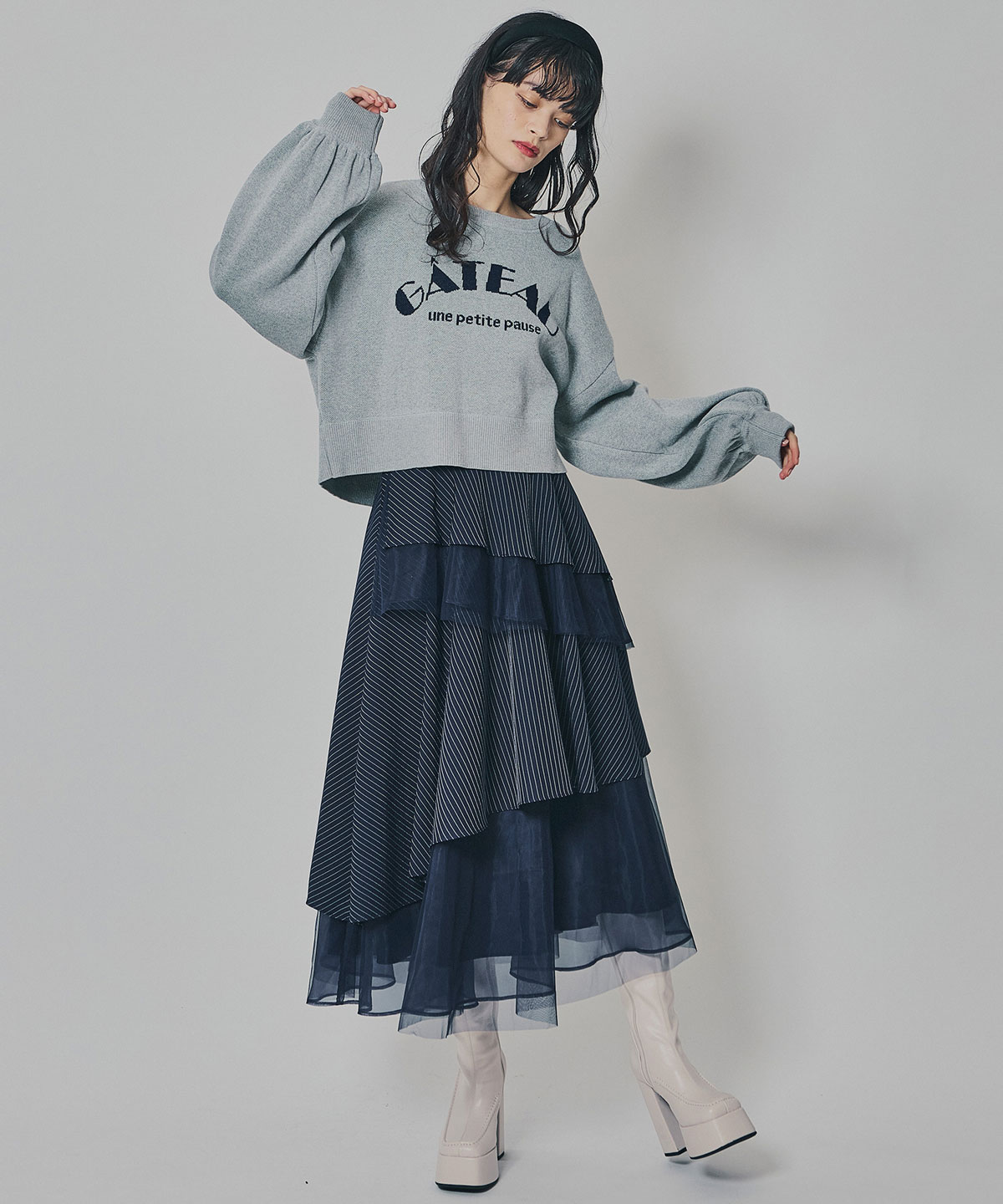 スウェットライクジャガードニット