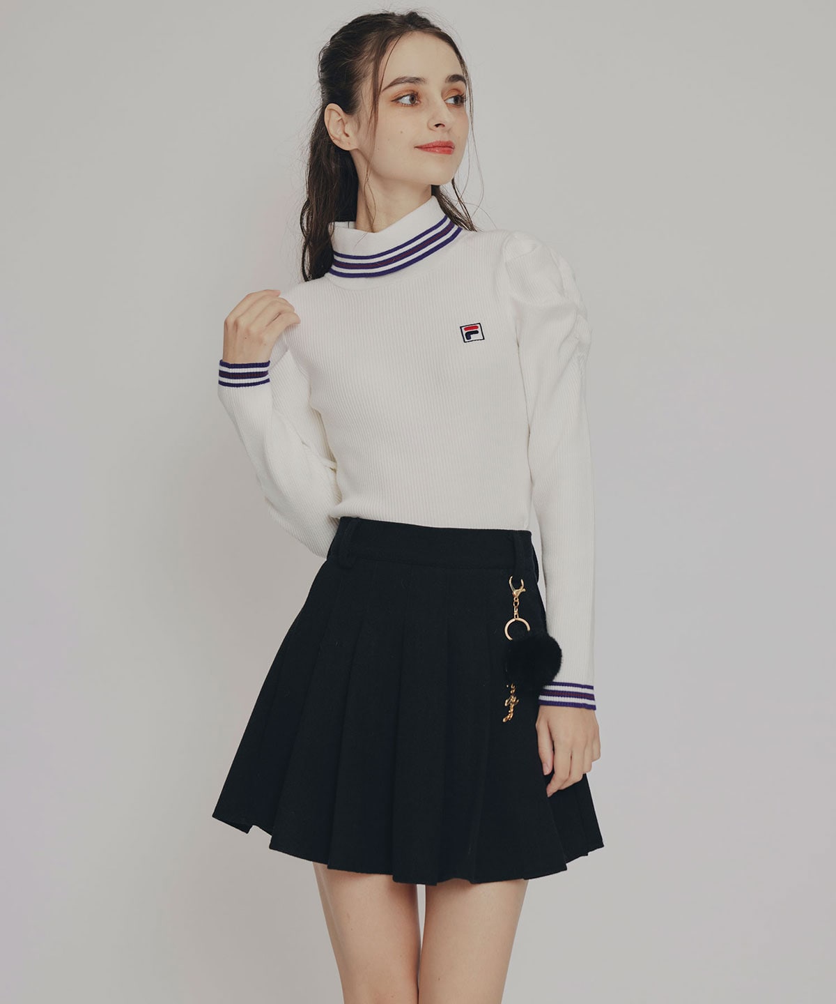 ［FILA×REDYAZEL］ラインタートルニットプルオーバー