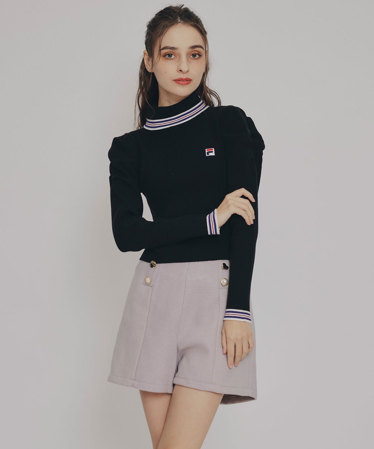 ［FILA×REDYAZEL］ラインタートルニットプルオーバー