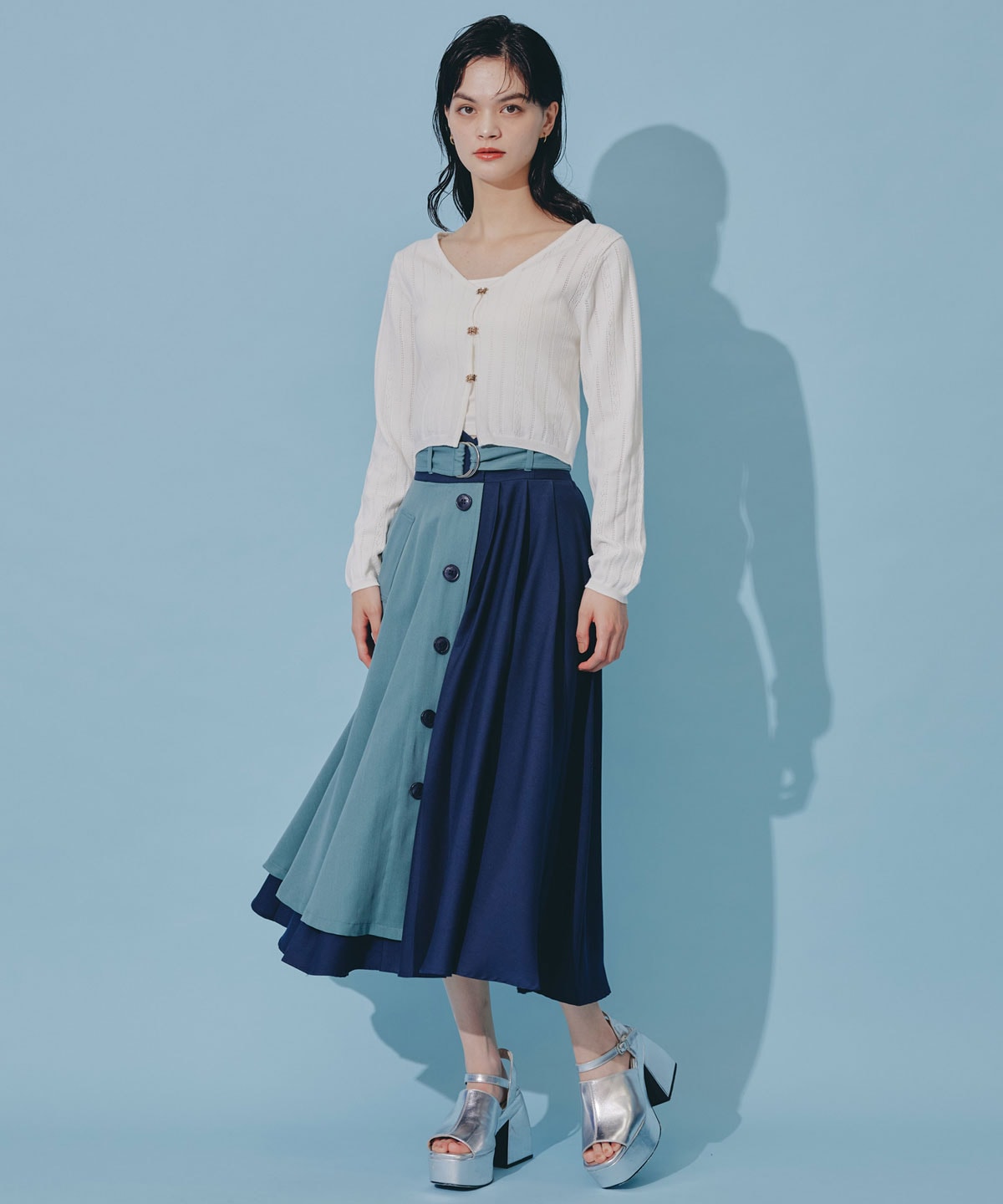 バタフライホックニットカーディガン