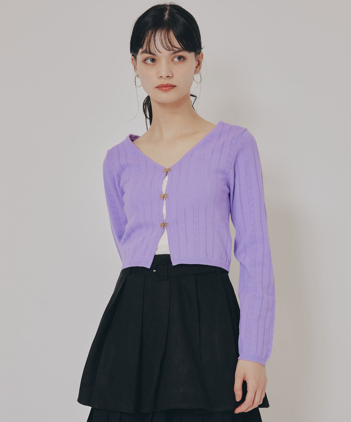 バタフライホックニットカーディガン