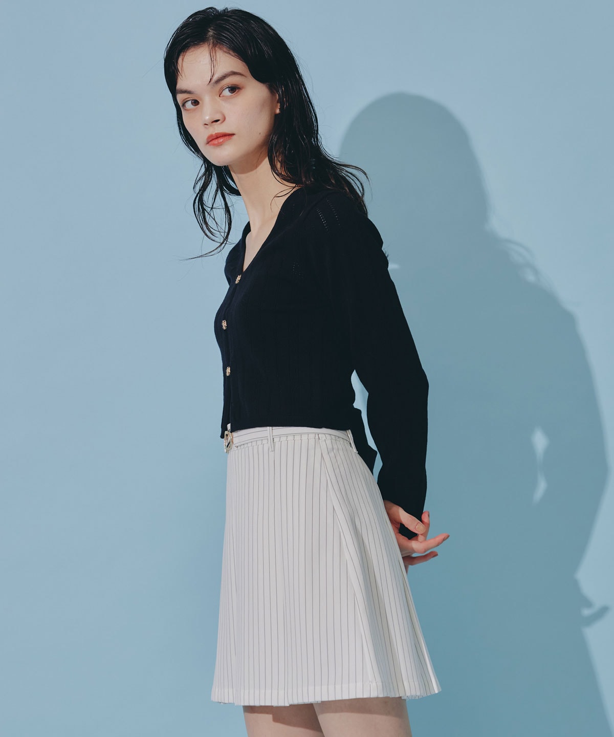 バタフライホックニットカーディガン