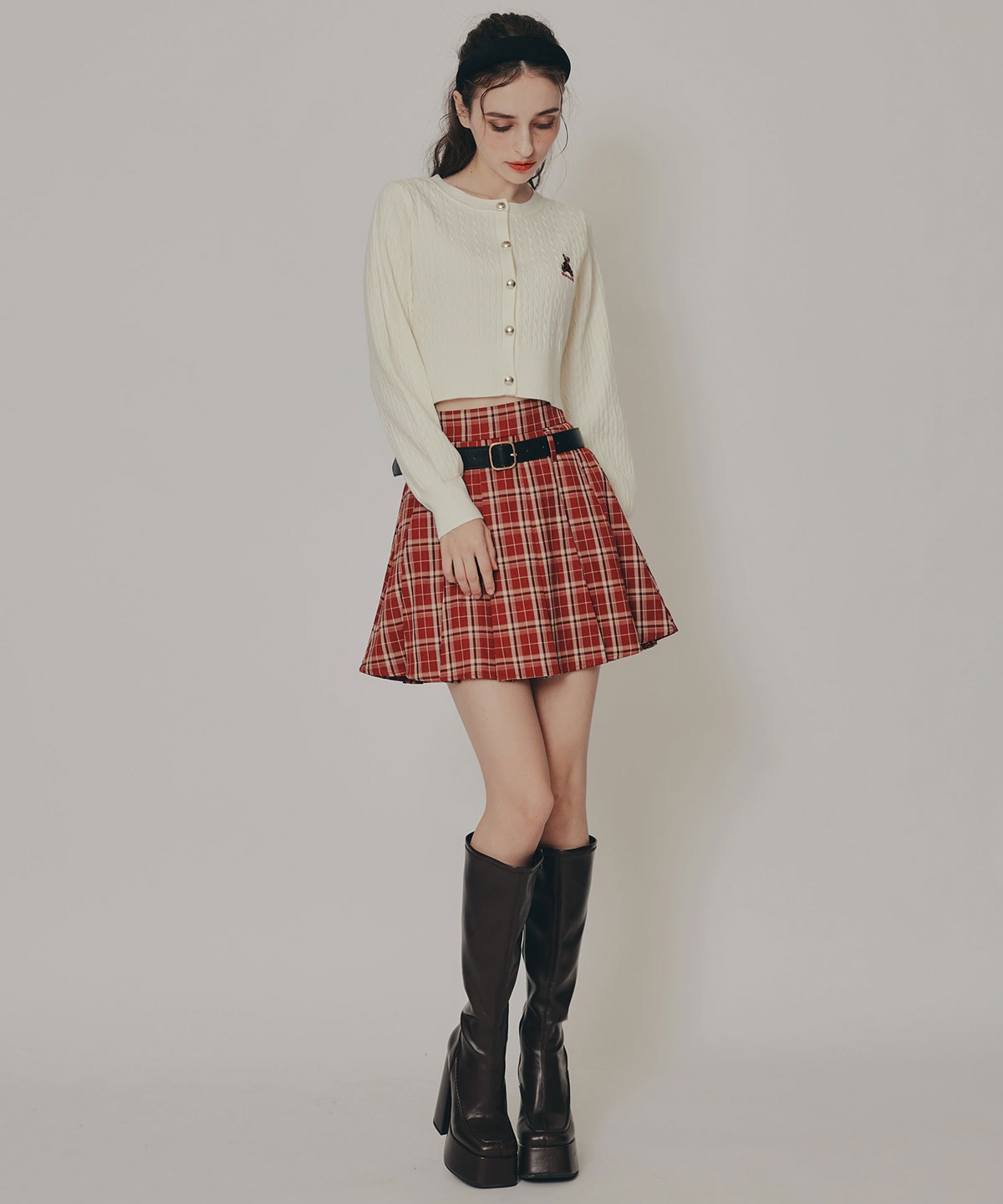 Azelyミニケーブルニットカーディガン