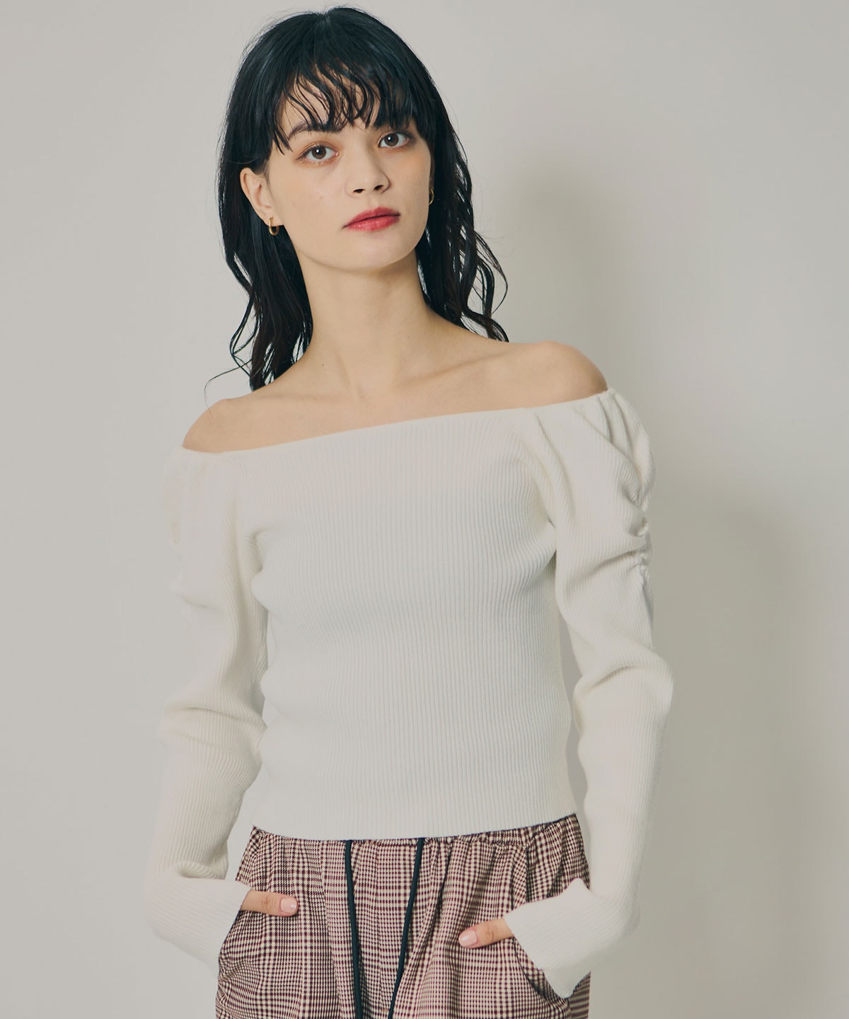 4wayリブニットトップス