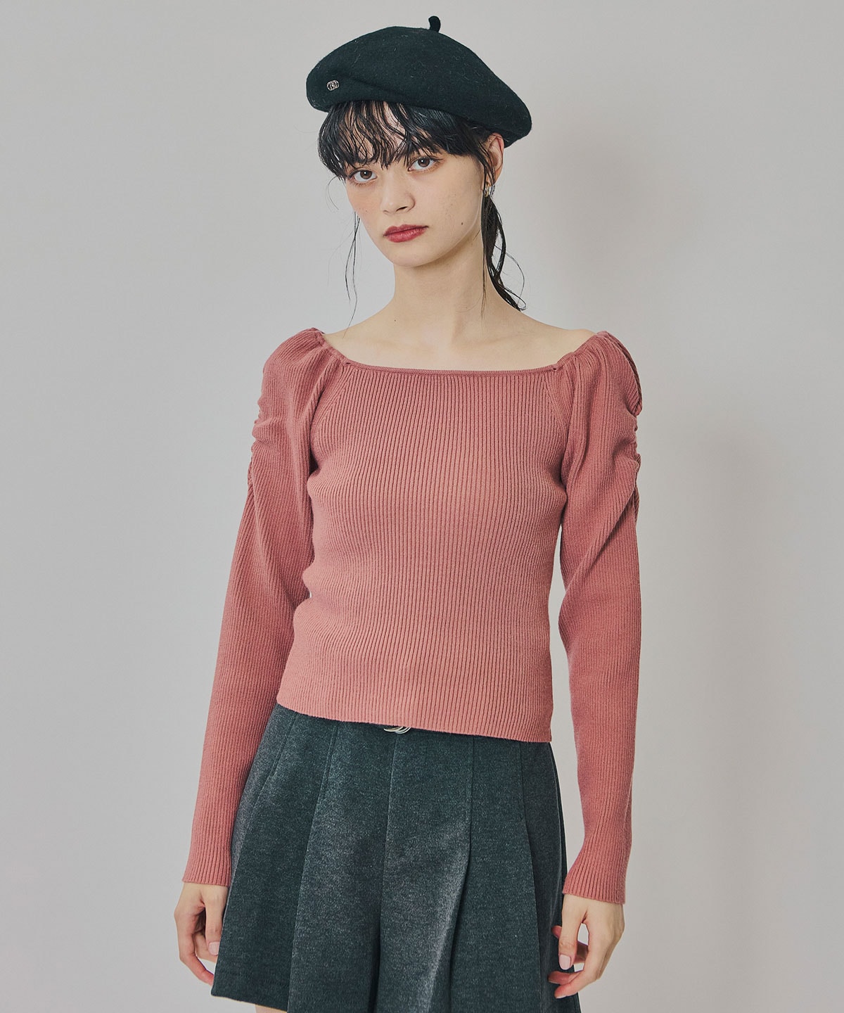 4wayリブニットトップス