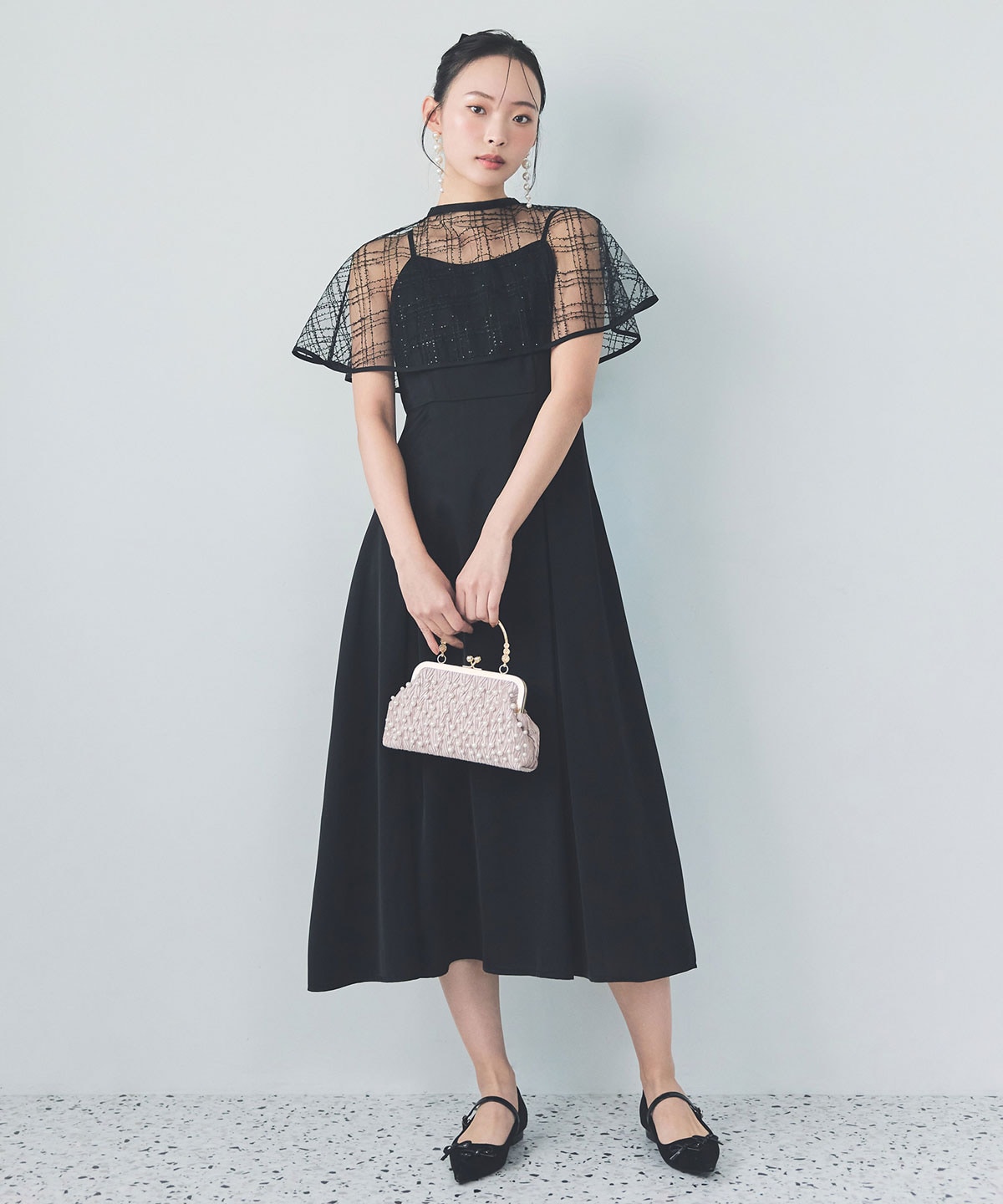 パールエンブロイダリー2WAYハンドバッグ