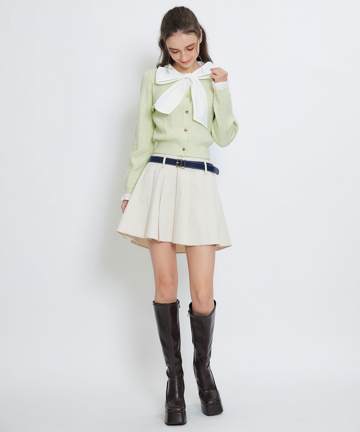 ローベルトインナーパンツプリーツミニスカート