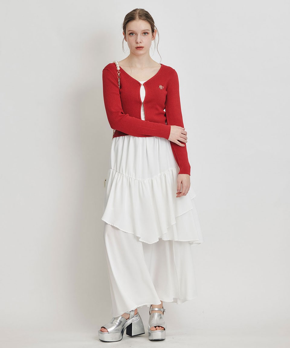 エアリーティアードロングスカート