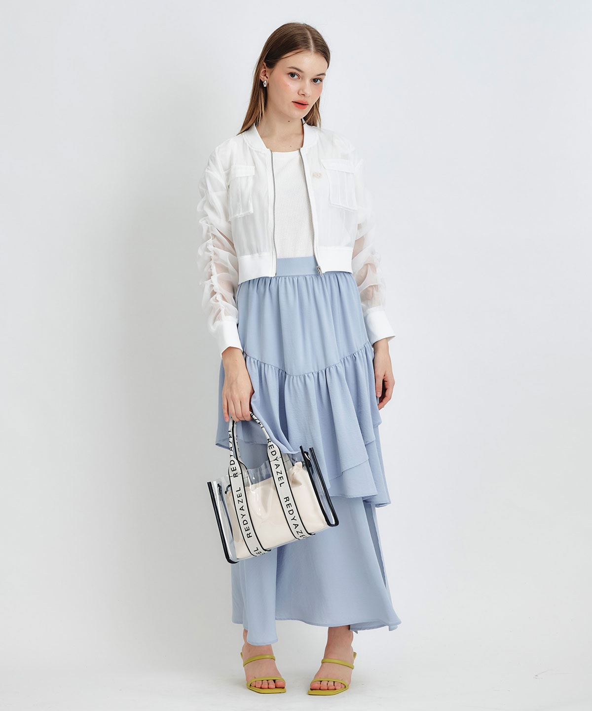 ギャザーシアーショートブルゾン