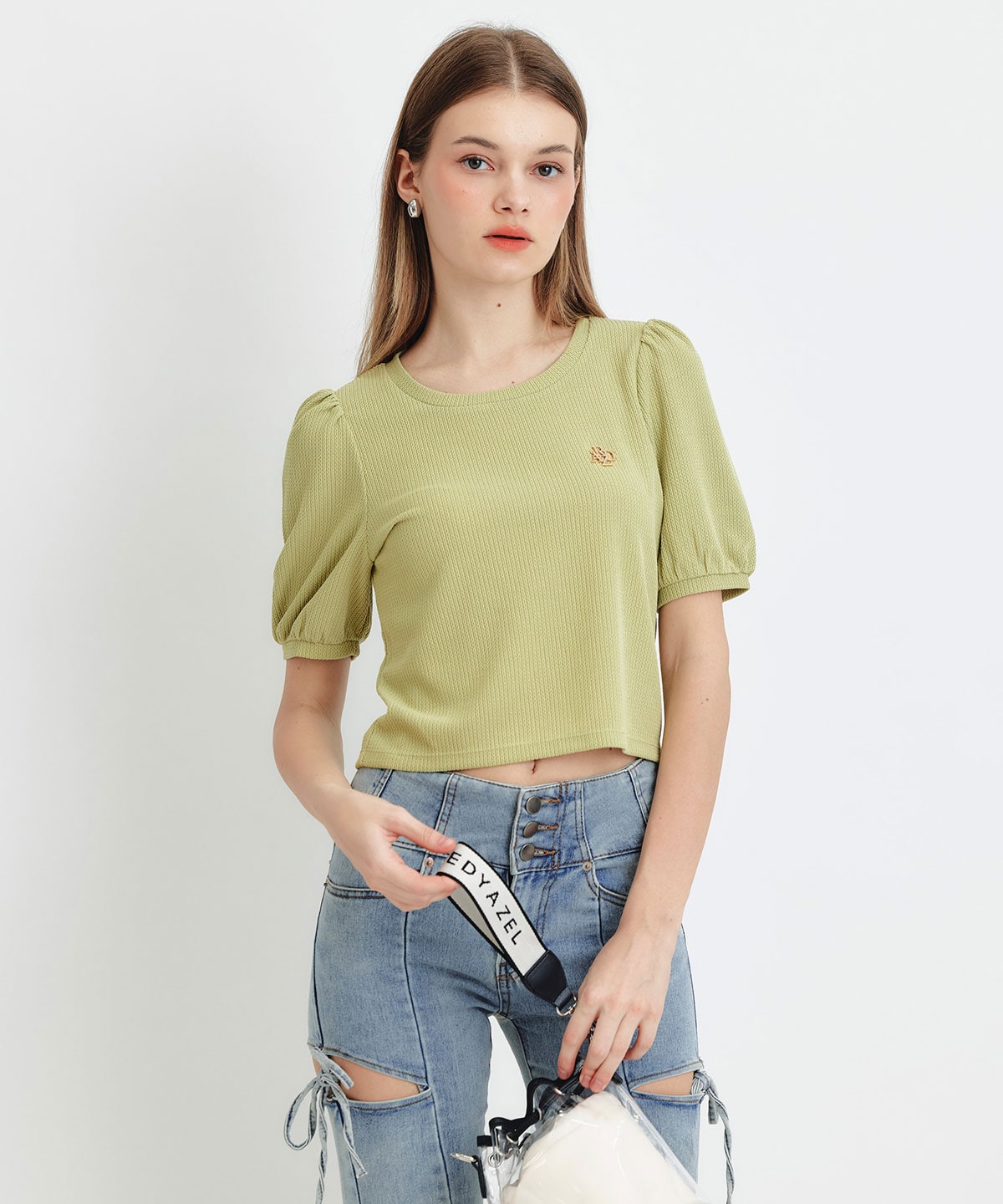 ジャガードカットロゴプルオーバー