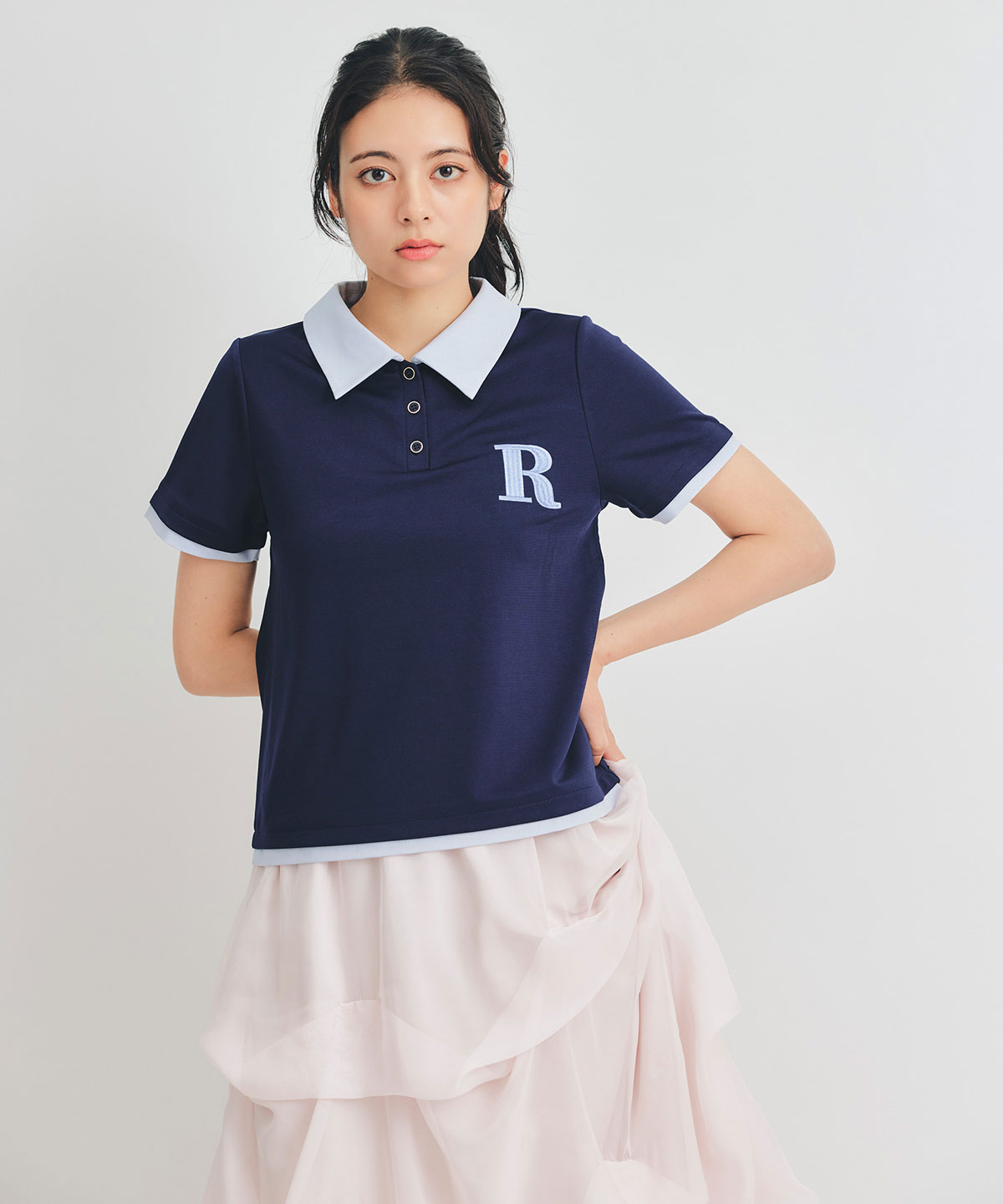RポロレイヤードTシャツ