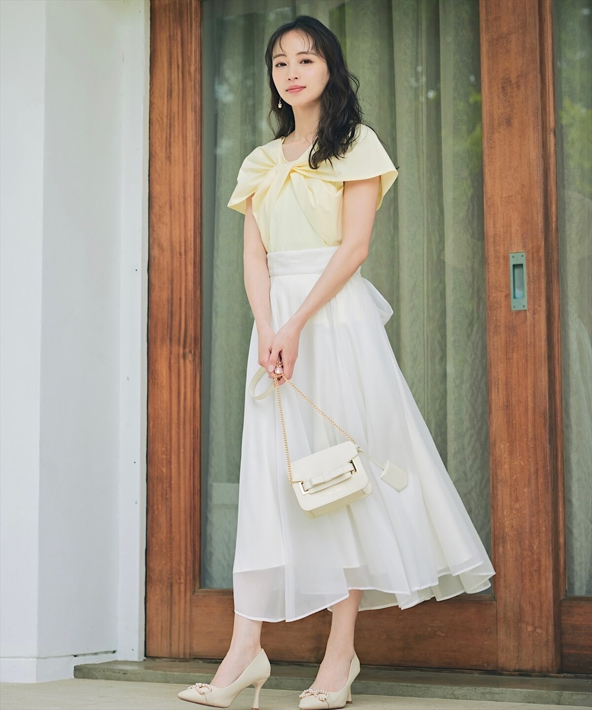 異素材ツイストディテールプルオーバー