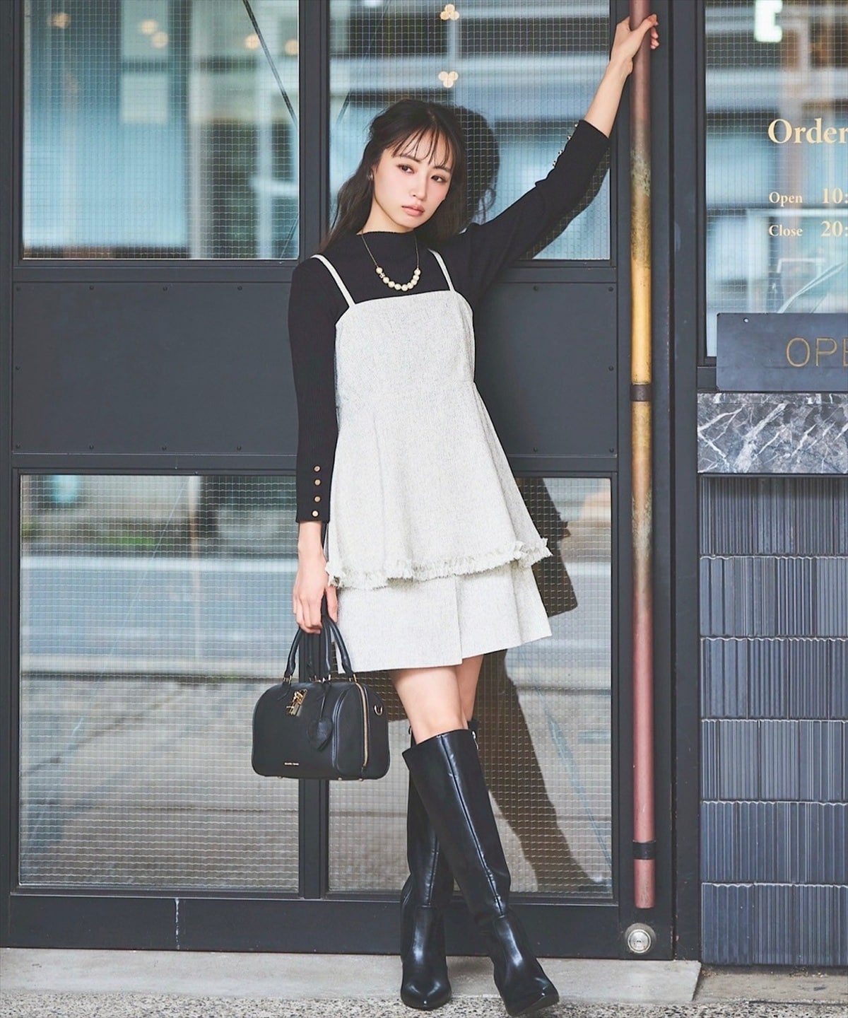 ツイードキャミブラウス