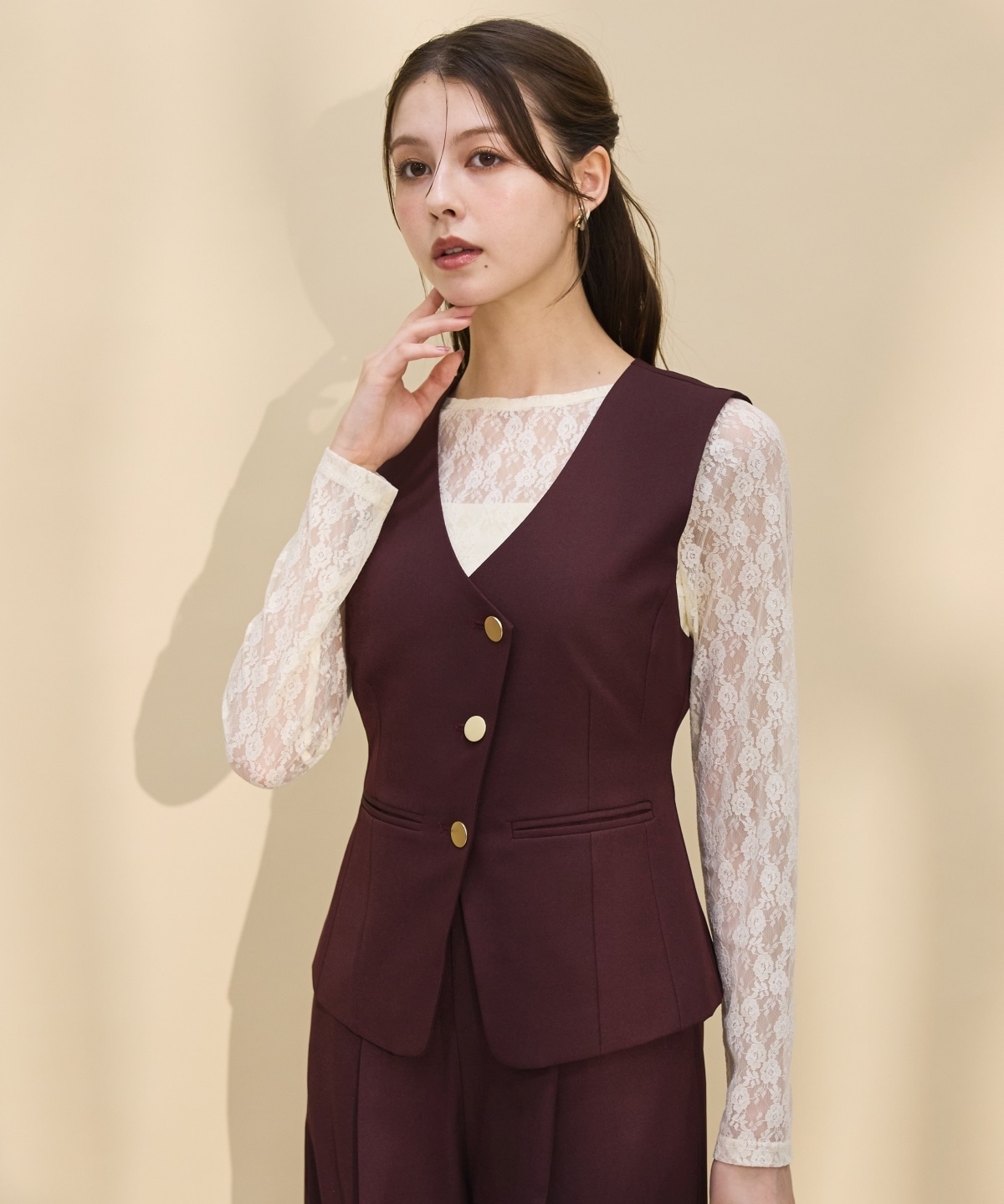 アシメコンパクトジレ