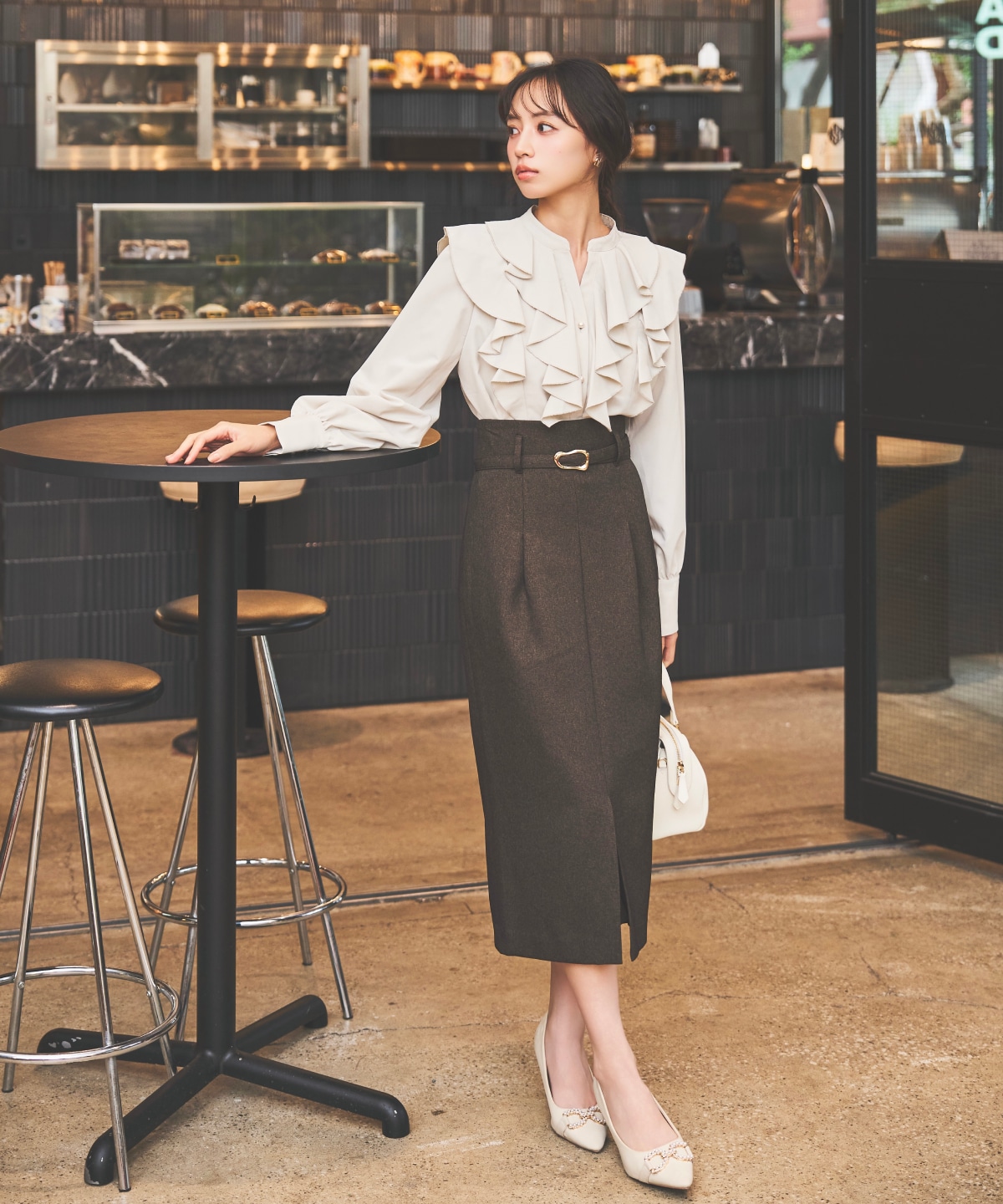 日本製センタースリットタイトスカート