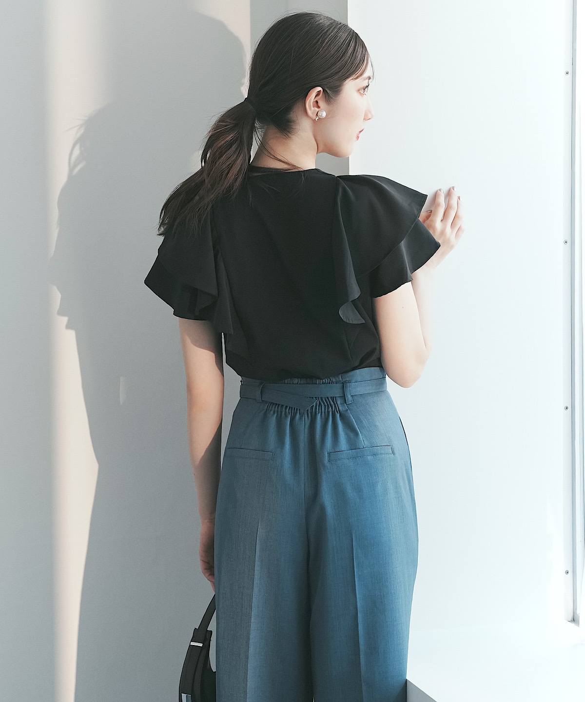 ベルテッドワイドパンツ