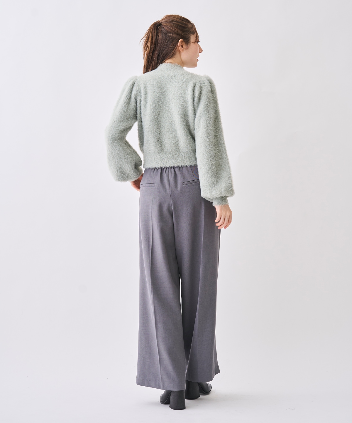 【12/5(Fri)発売開始】ビット付きハイウエストワイドパンツ