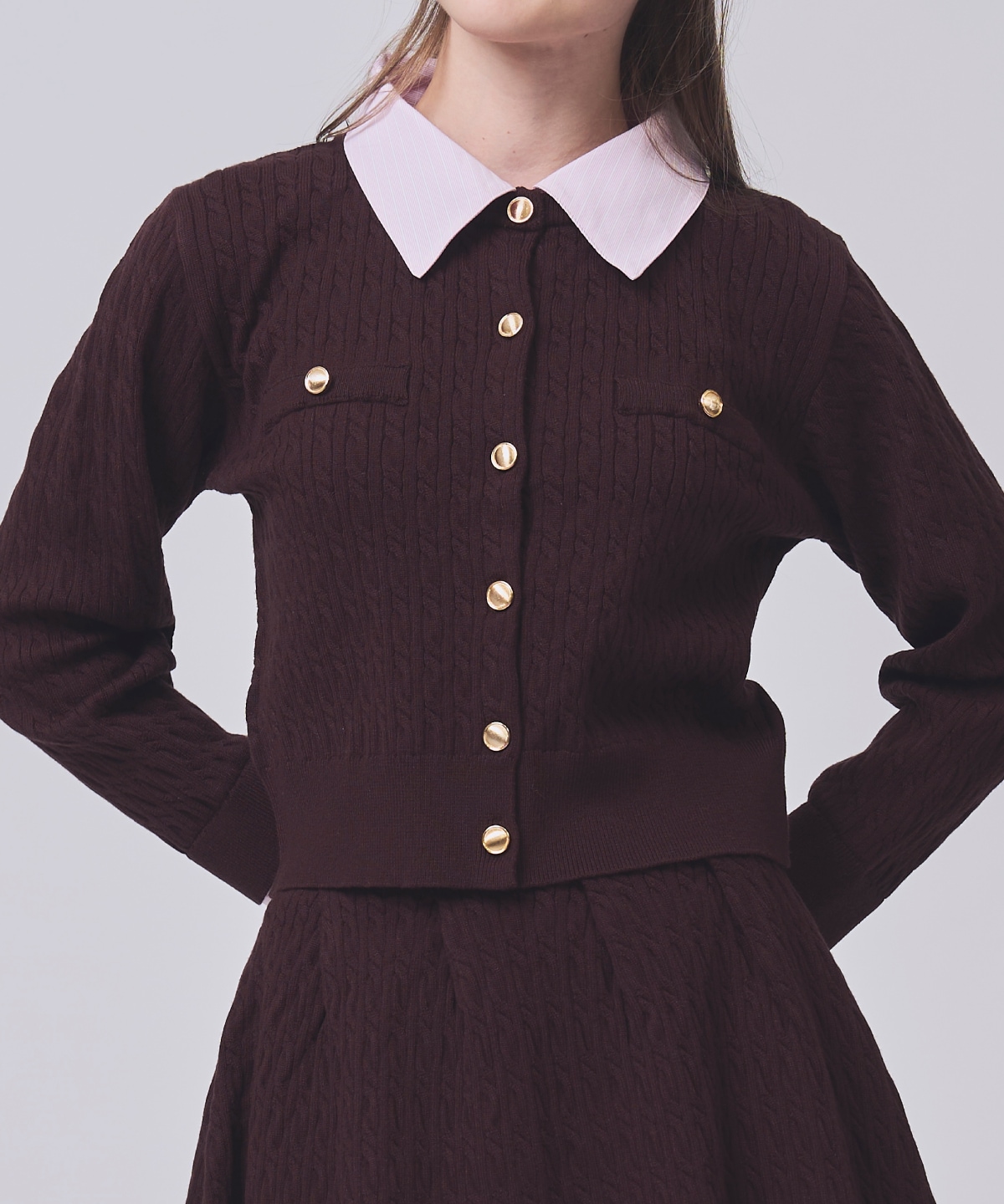 【NEW YEAR SPECIAL ITEM】レイヤードケーブルニットセットアップ