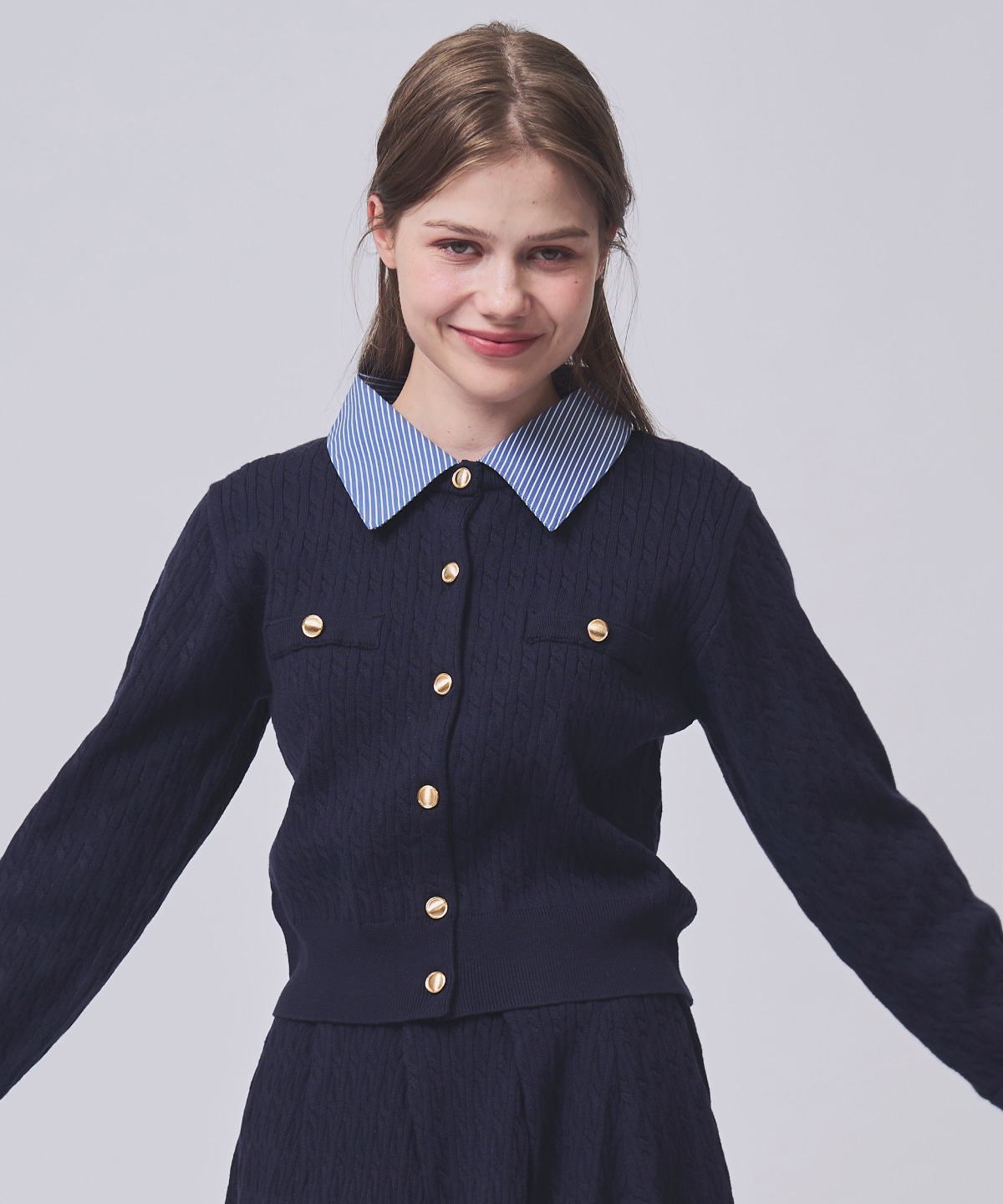 【NEW YEAR SPECIAL ITEM】レイヤードケーブルニットセットアップ