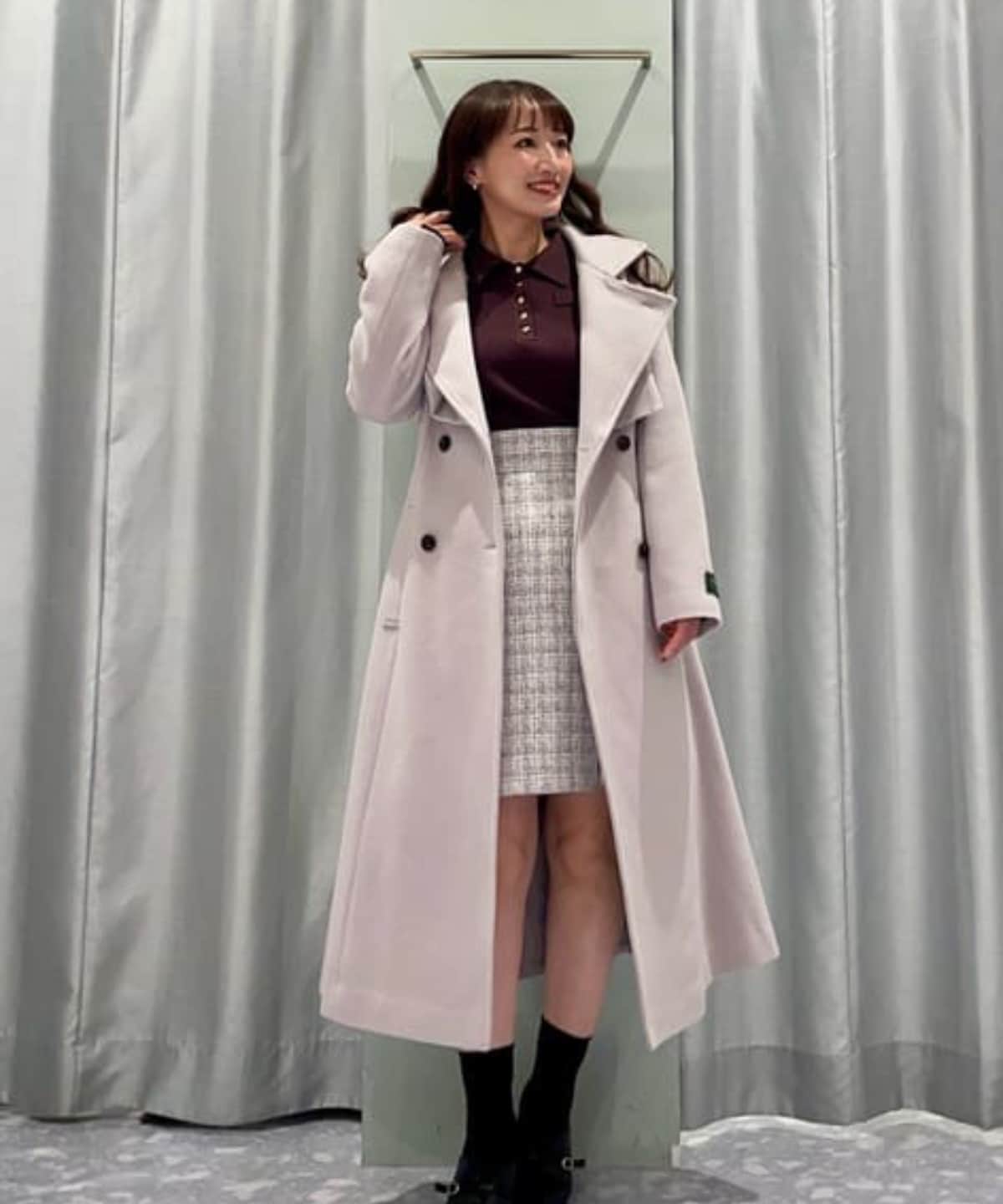 ウールスタンドカラーコート