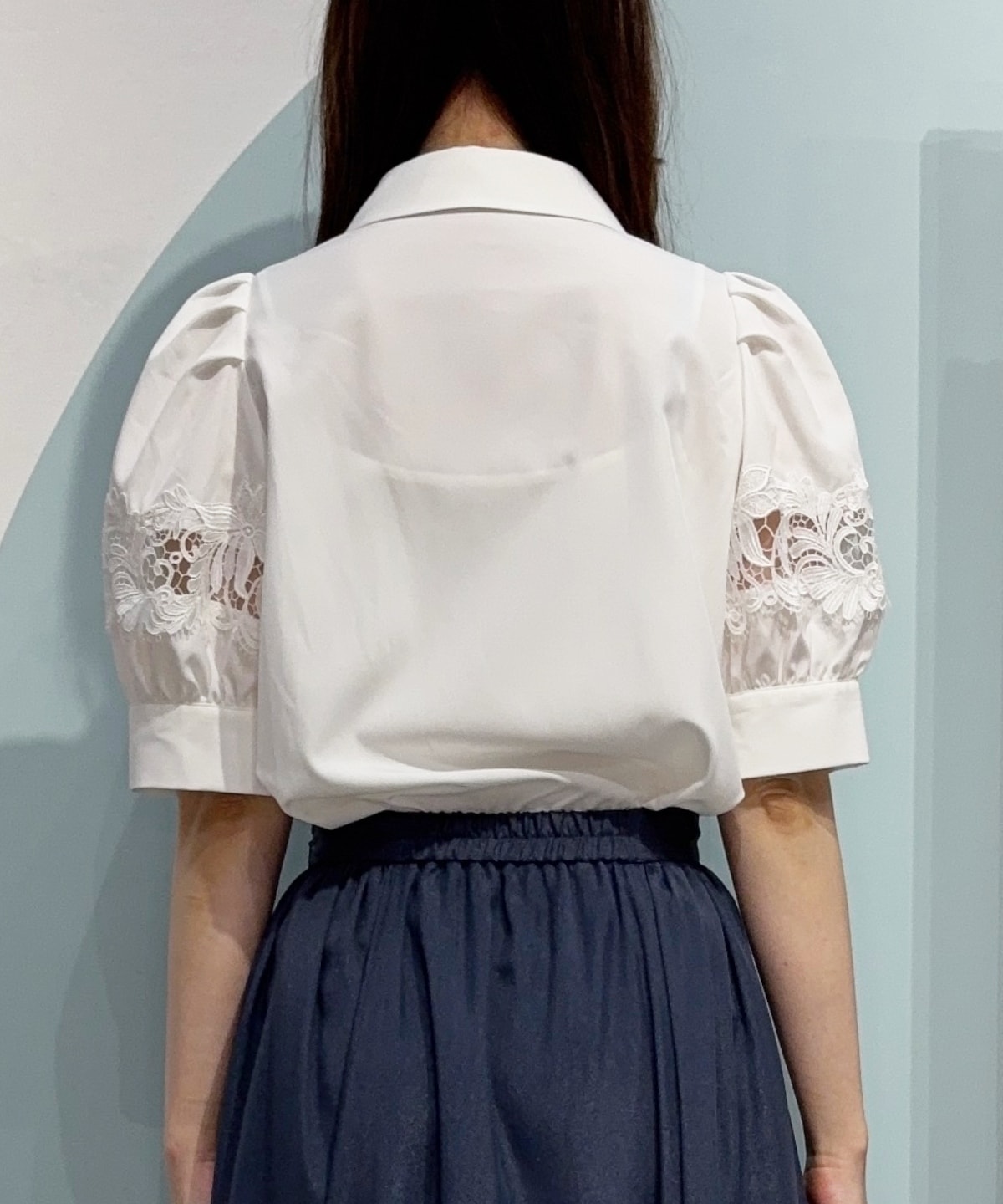 【3/19(Thu)発売】袖レース半袖ブラウス