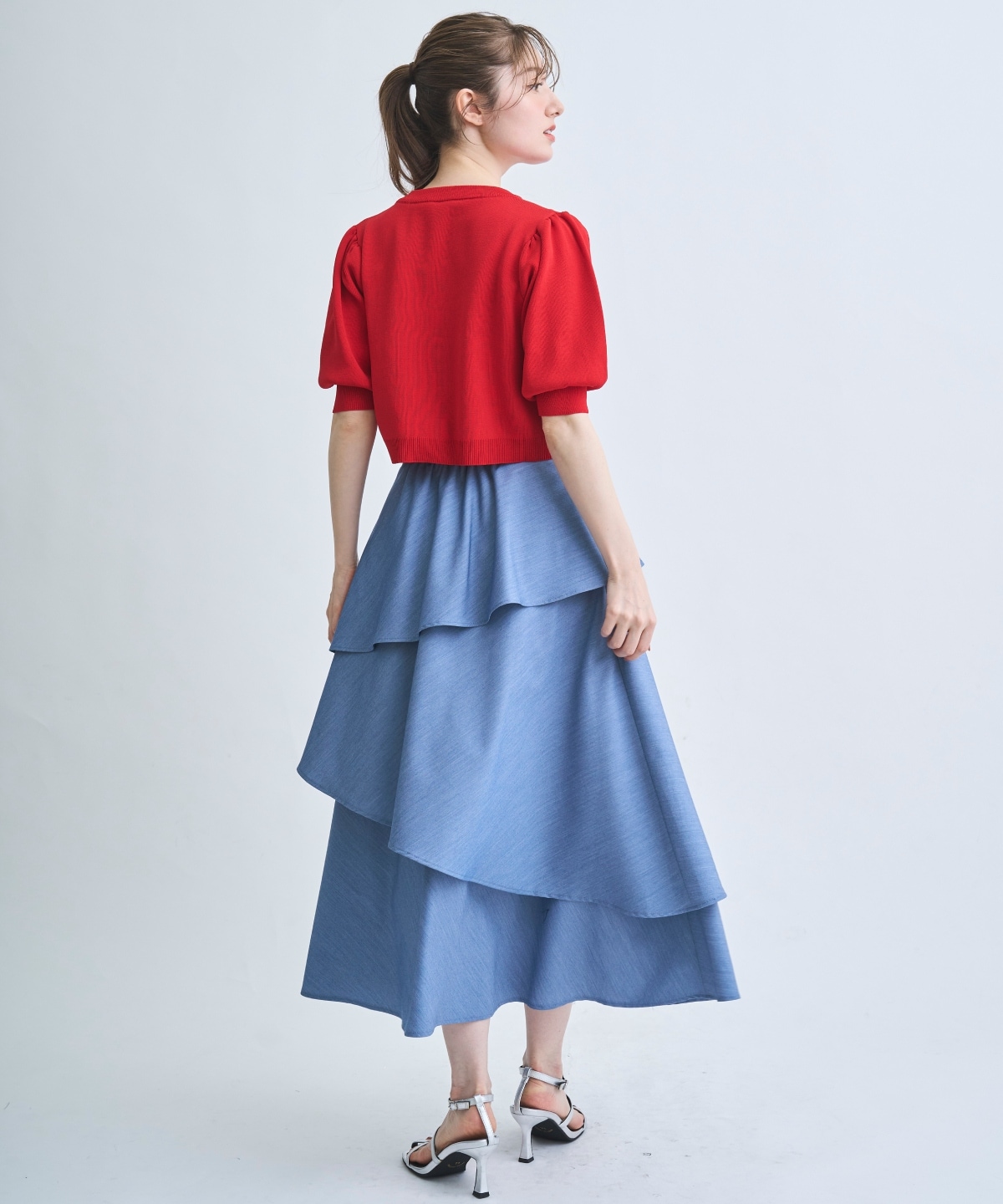 【4/3(Fri)発売】ベルト付きティアードスカート