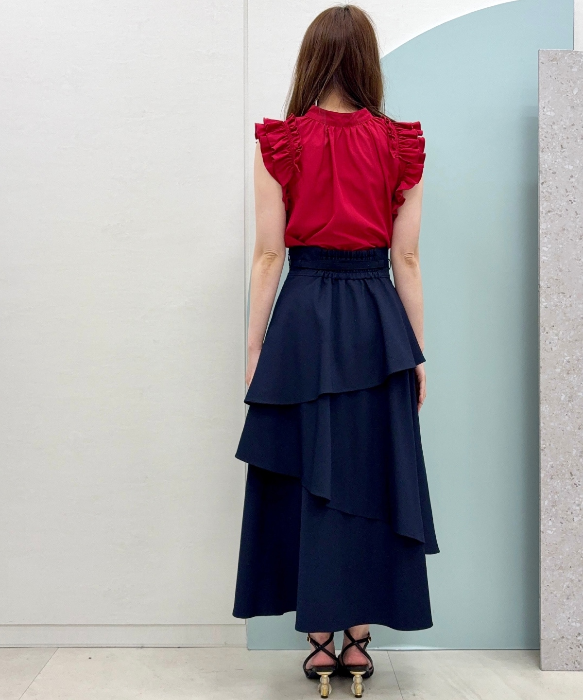 【4/3(Fri)発売】ベルト付きティアードスカート