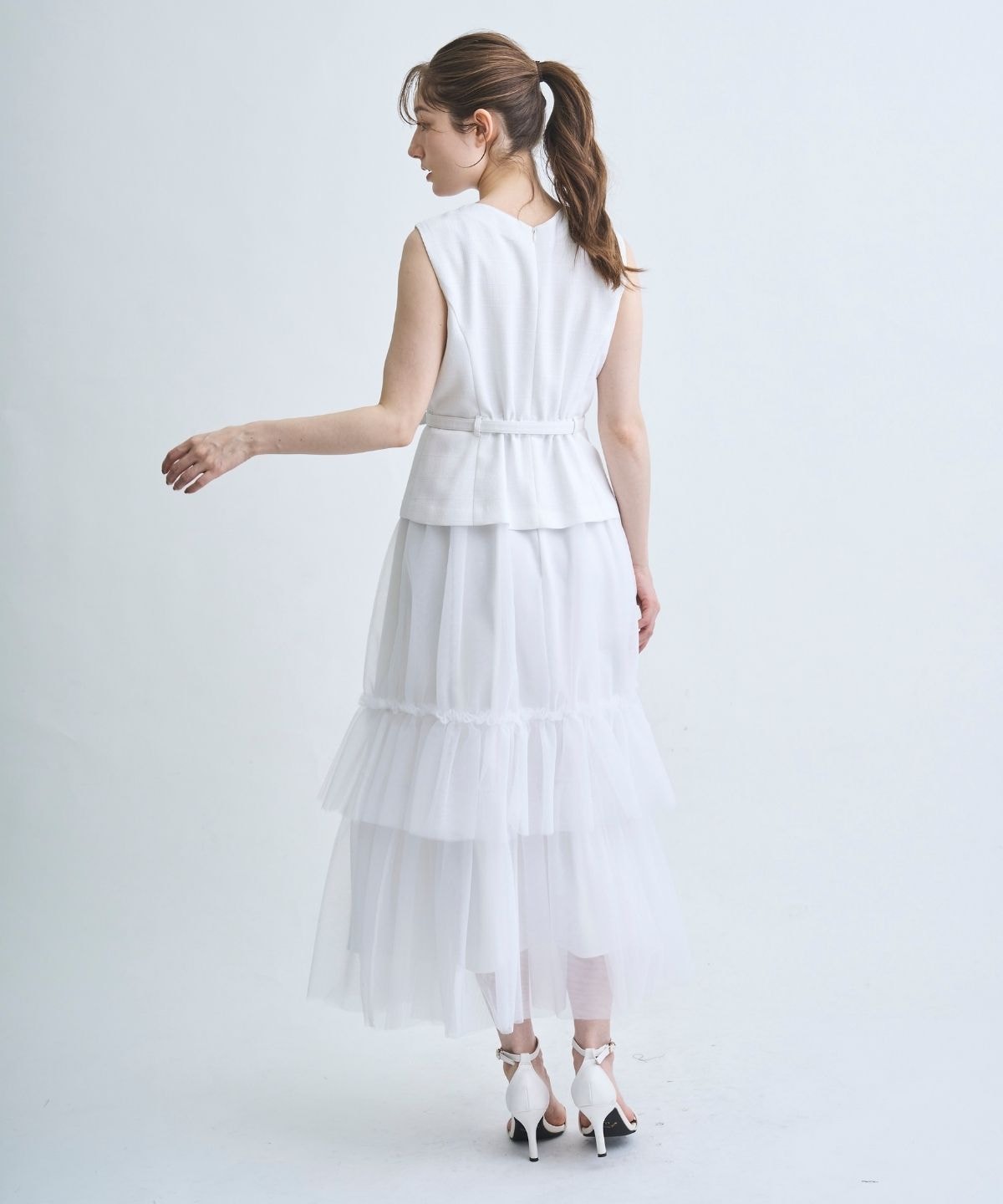 【3/31(Tue)発売】ツィードジレチュールスカートドッキングワンピース