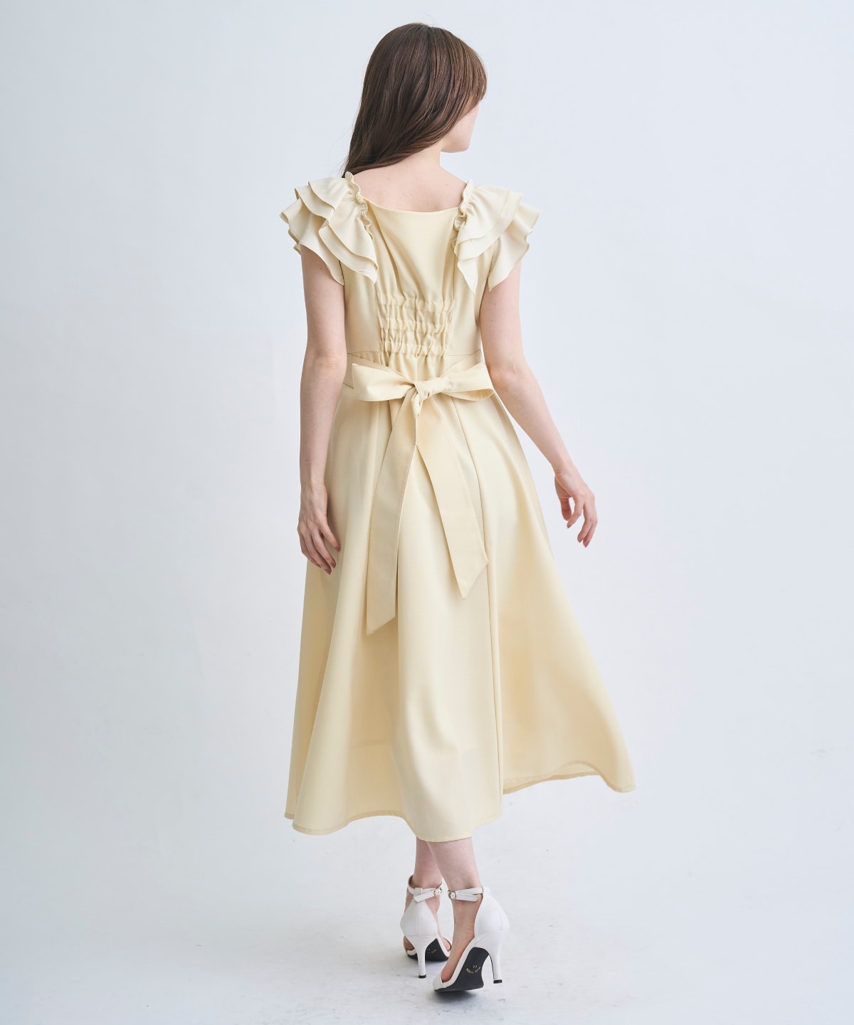 【3/19(Thu)予約開始】バックリボン袖フリルワンピース