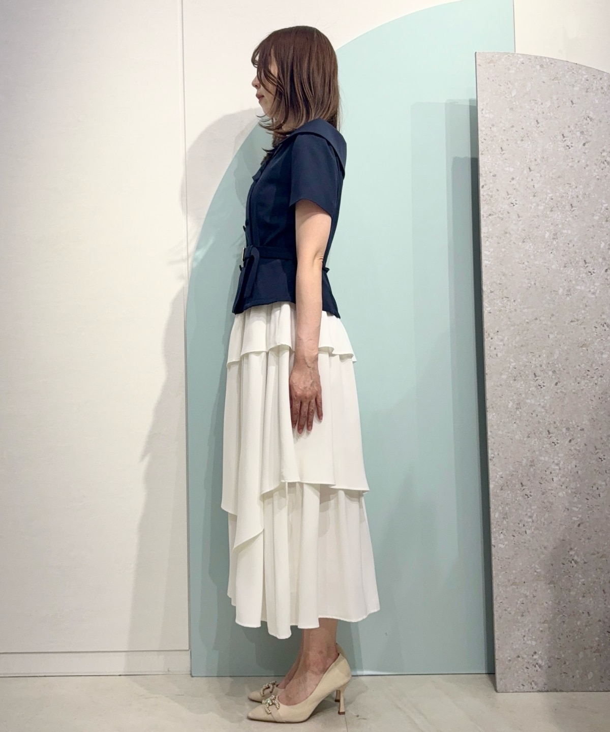 【3/13(Fri)発売】オフショルジャケットドッキングワンピース