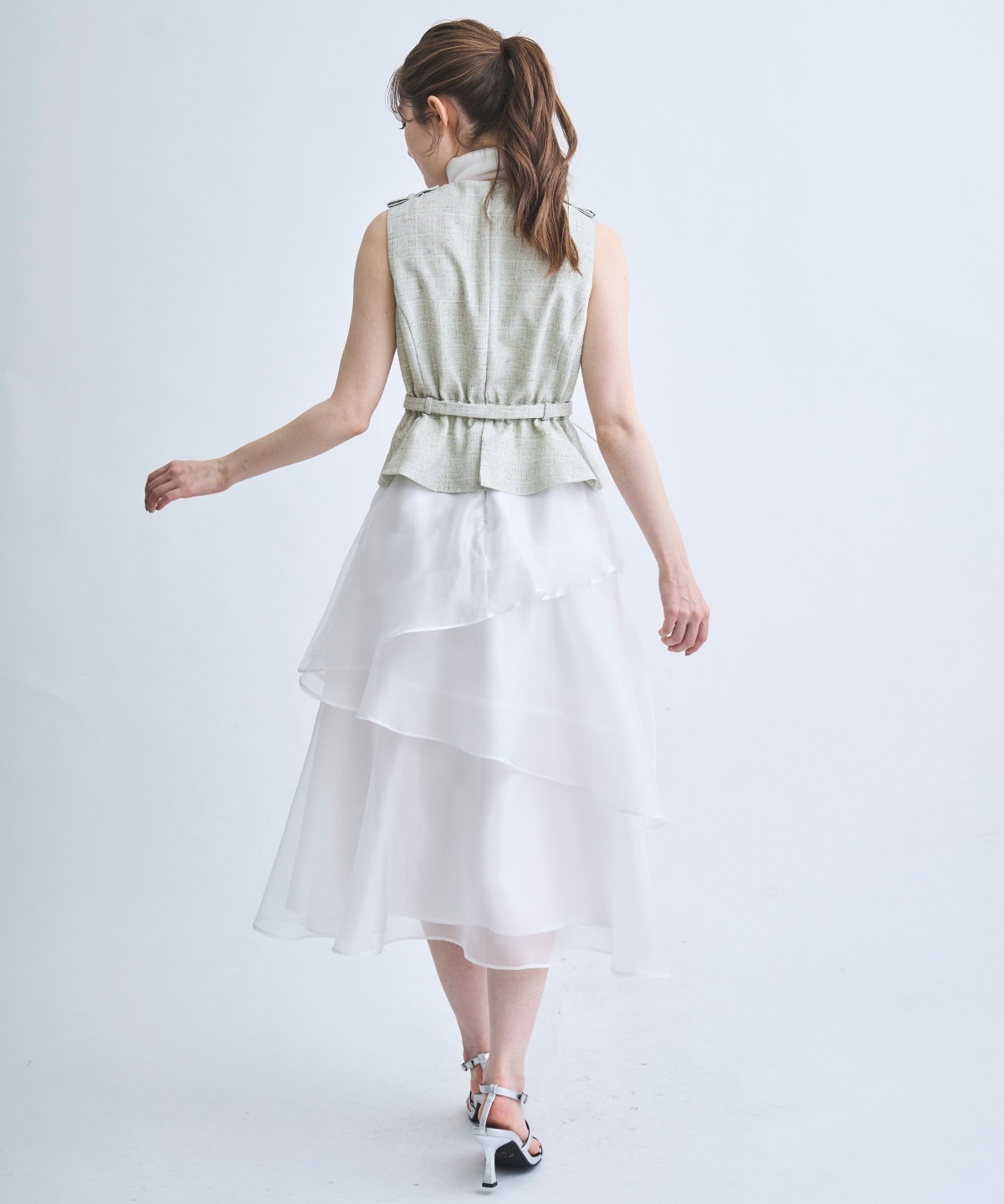 【4/10(Fri)予約開始】ジレドッキングティアードスカートワンピース