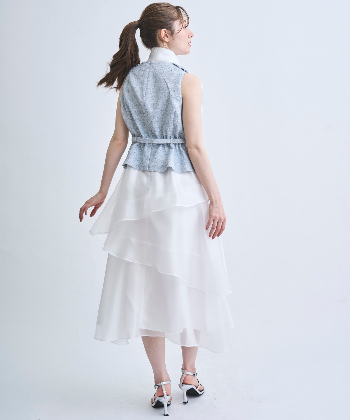 【4/10(Fri)予約開始】ジレドッキングティアードスカートワンピース
