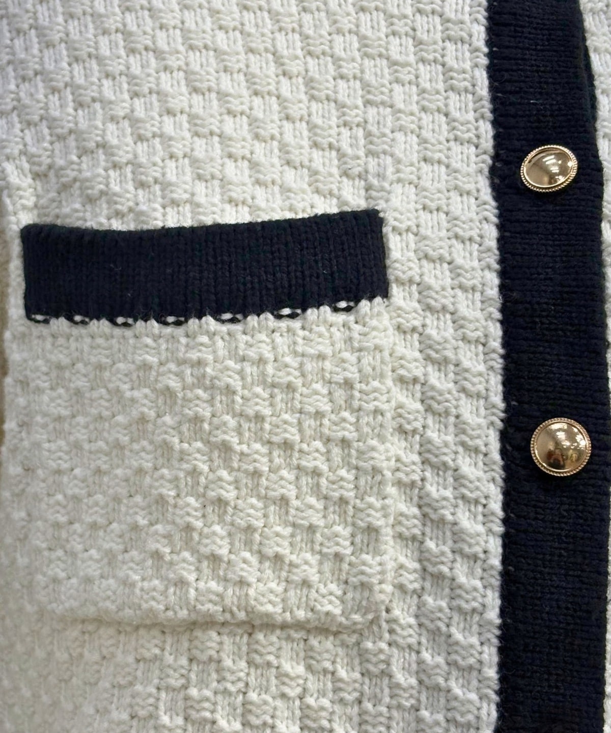 配色ニットジャケット