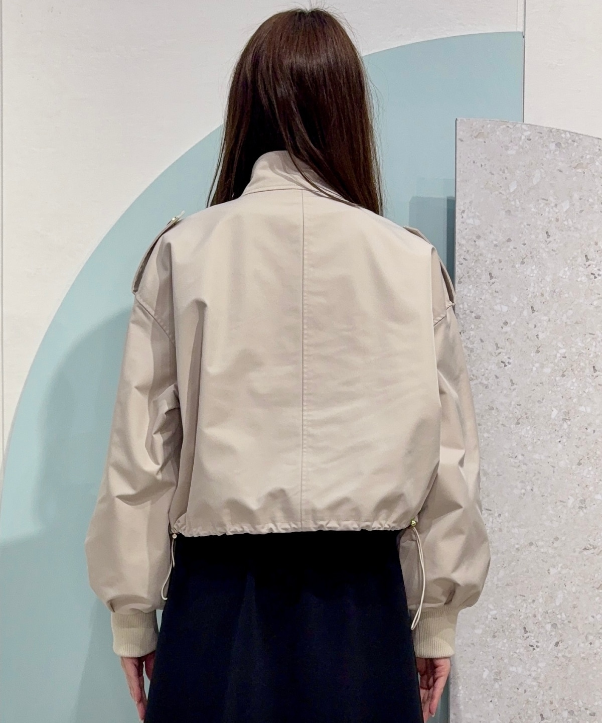 ボリュームスリーブドロストブルゾン