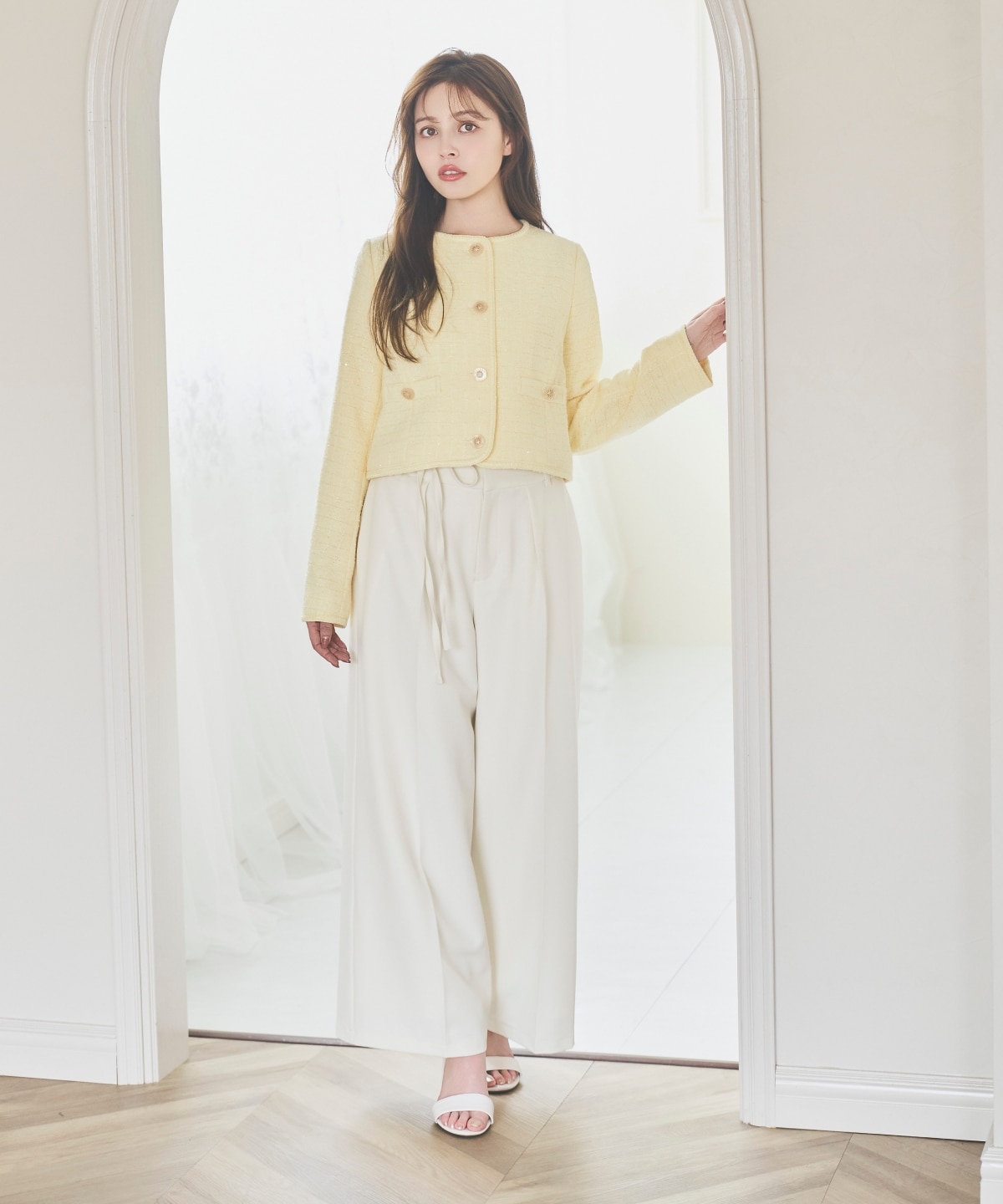 【3/6(Fri)発売】ラメツイードノーカラージャケット