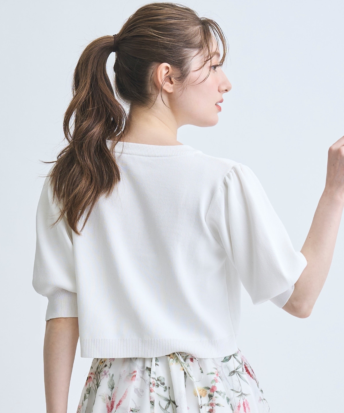 【4/10(Fri)発売】パフスリーブニットカーデプルオーバー