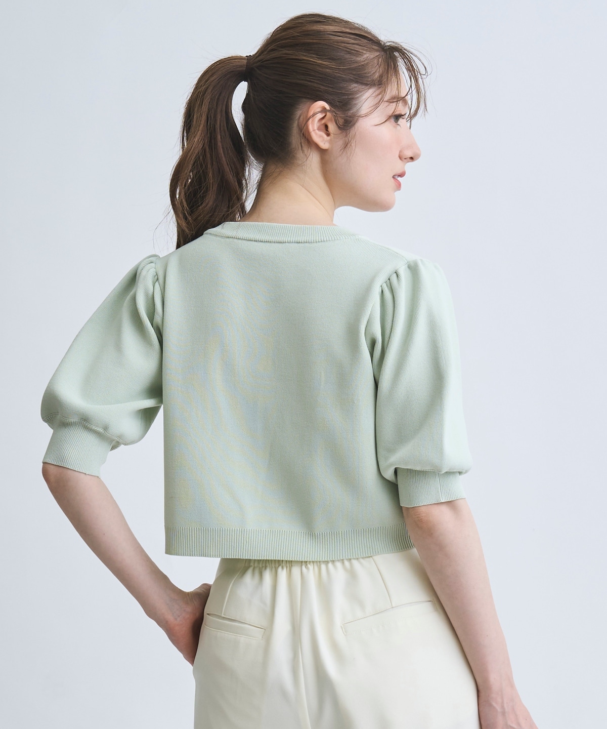 【4/10(Fri)発売】パフスリーブニットカーデプルオーバー